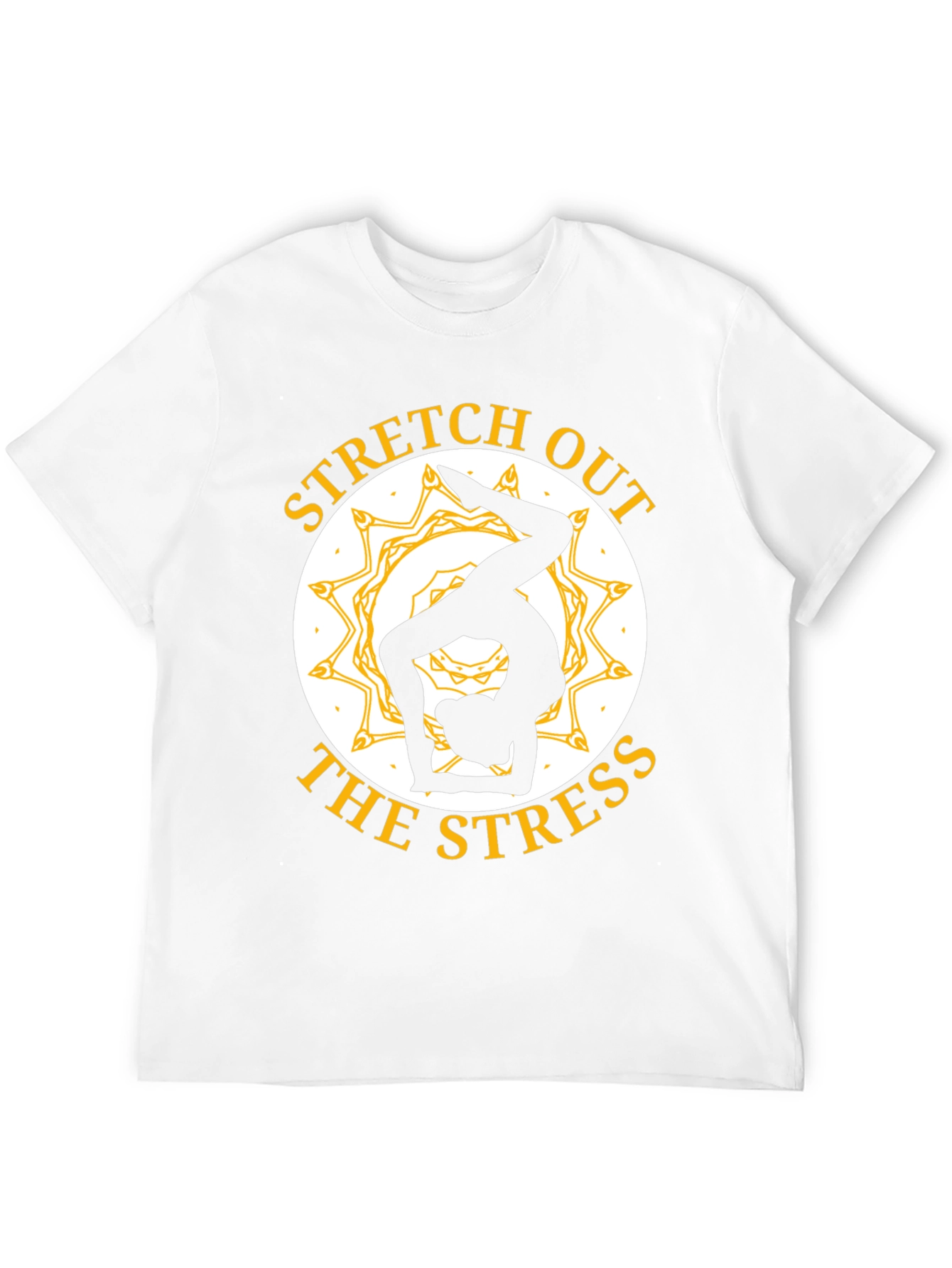 Stretch Out Stress Yoga T-Shirt - Black