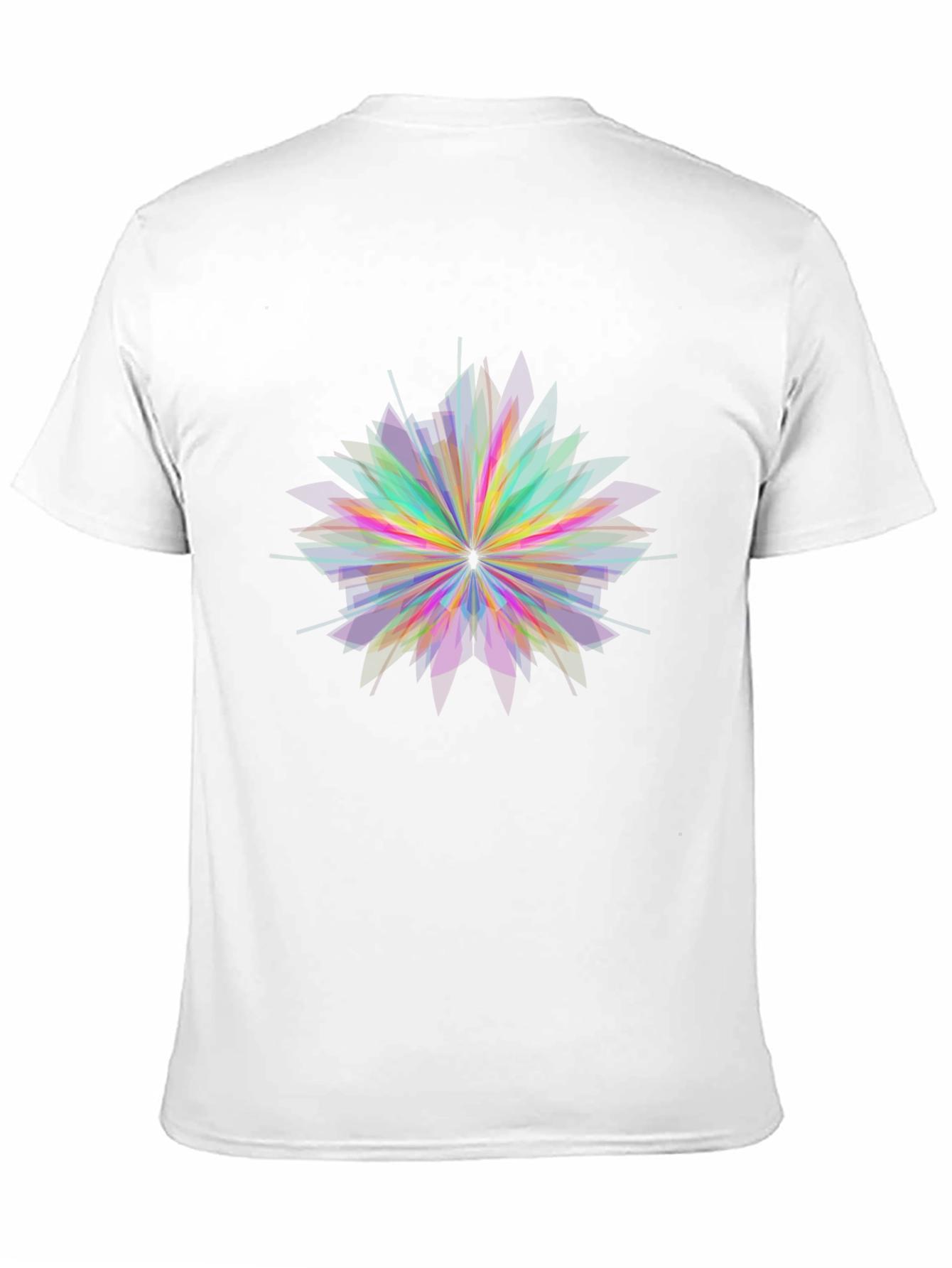 Geometric Flower Graphic Black T-Shirt