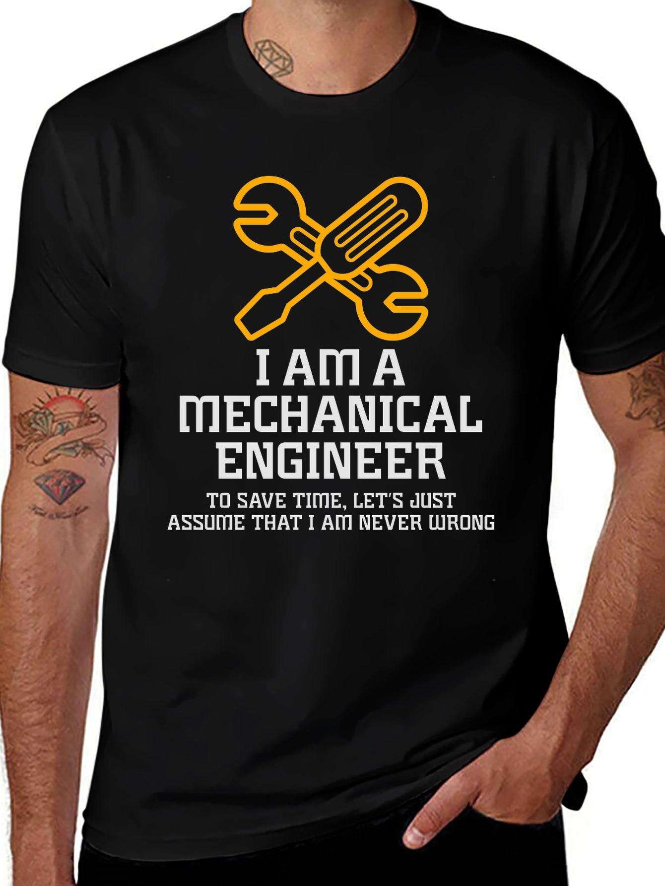 Mechanical Engineer T-Shirt - Never Wrong Graphic Tee