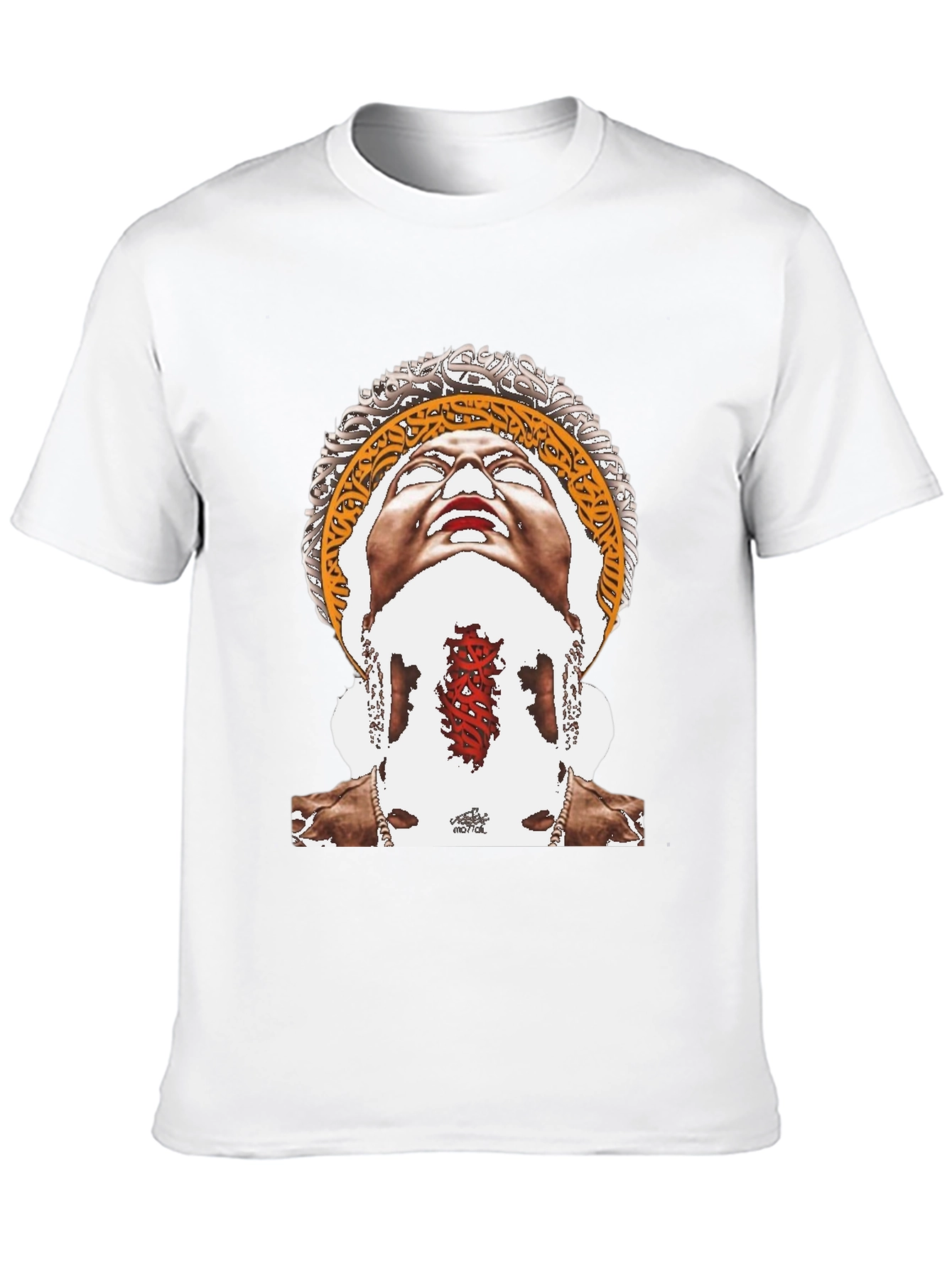 Unique Graphic Print Black Tee