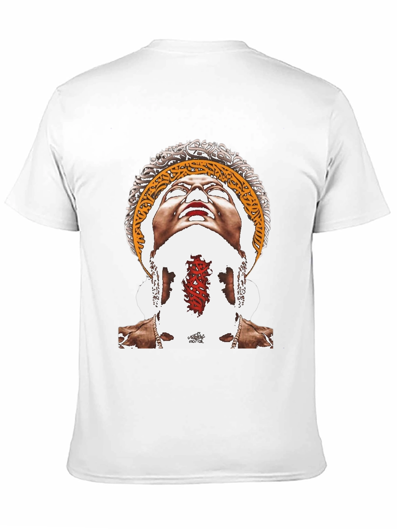 Unique Graphic Print Black Tee