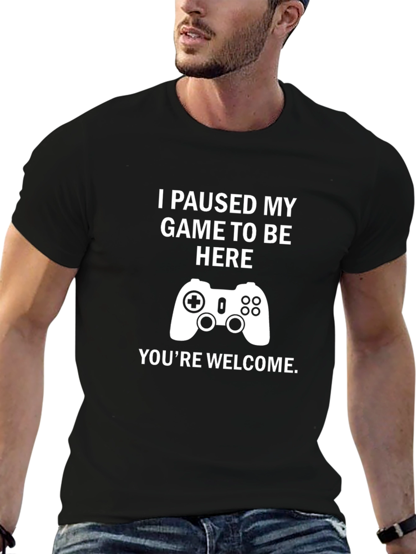 Funny Gamer T-Shirt - I Paused My Game