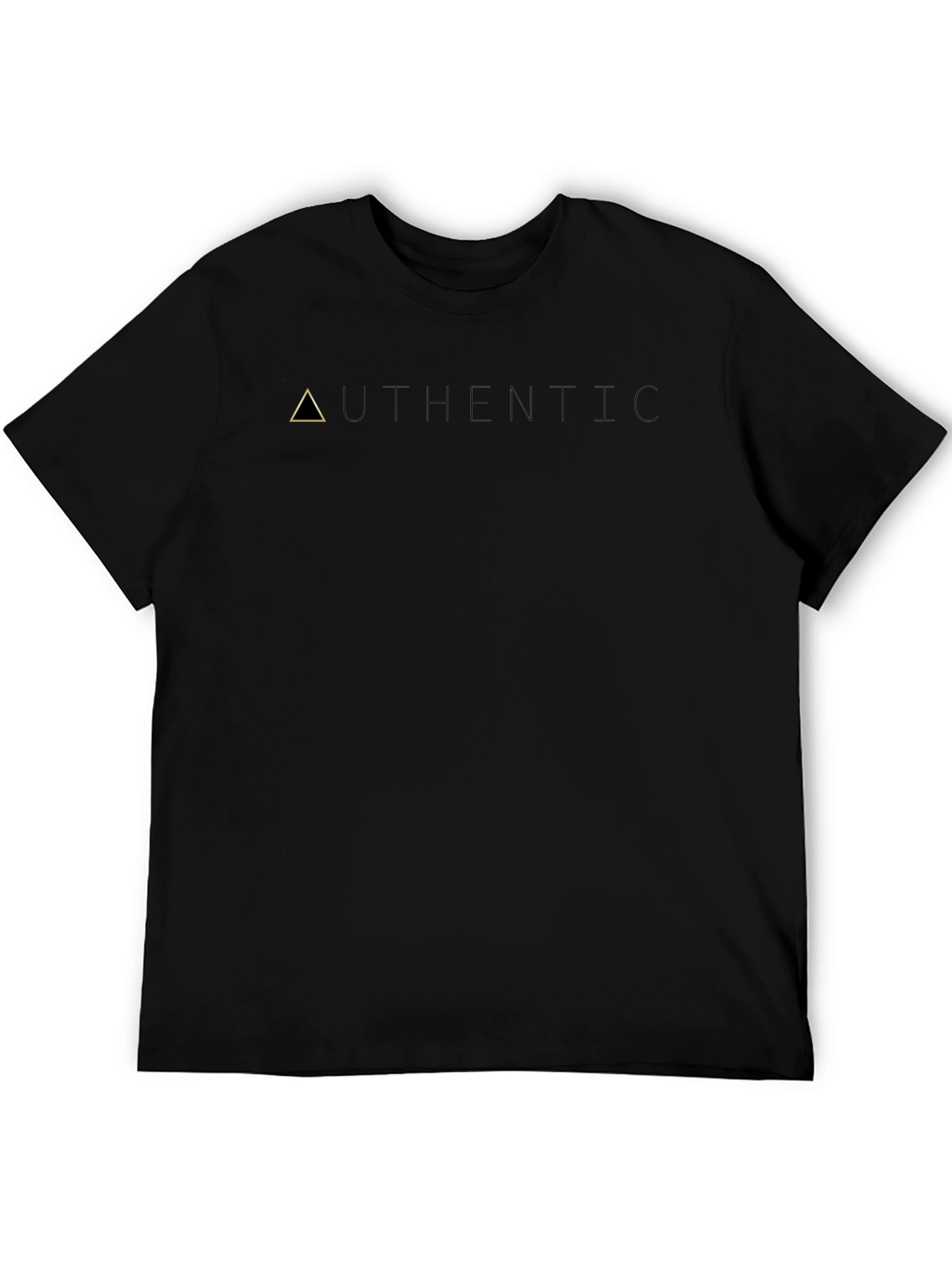Authentic Black Graphic Tee - Minimalist Design