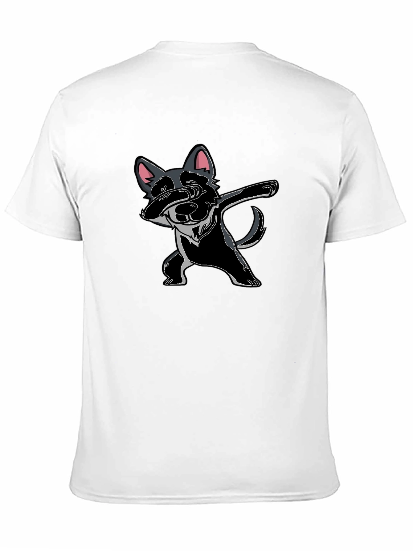 Dabbing Dog Graphic Tee - Black Cotton Comfort
