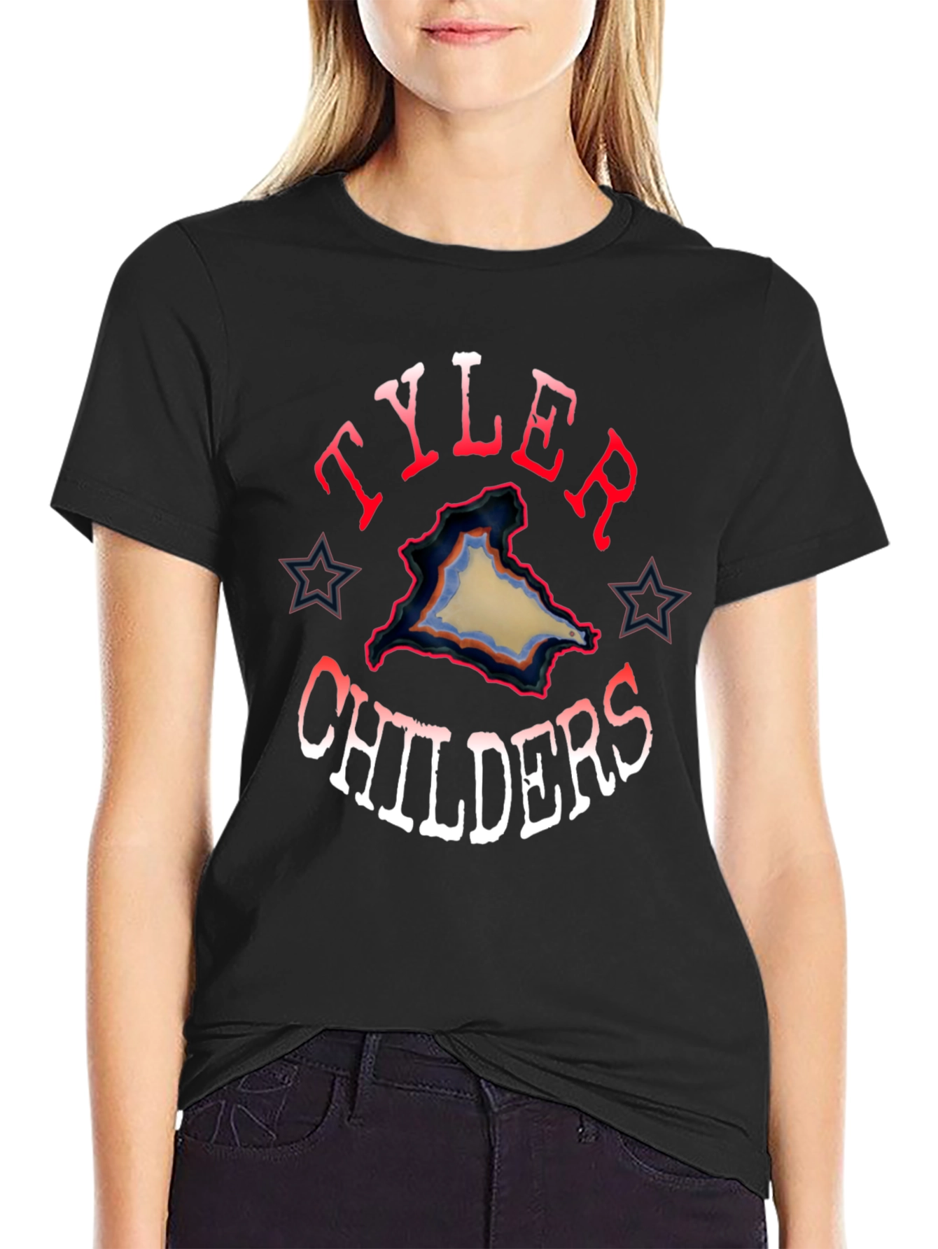 Tyler Childers Graphic Tee - Black Cotton Blend