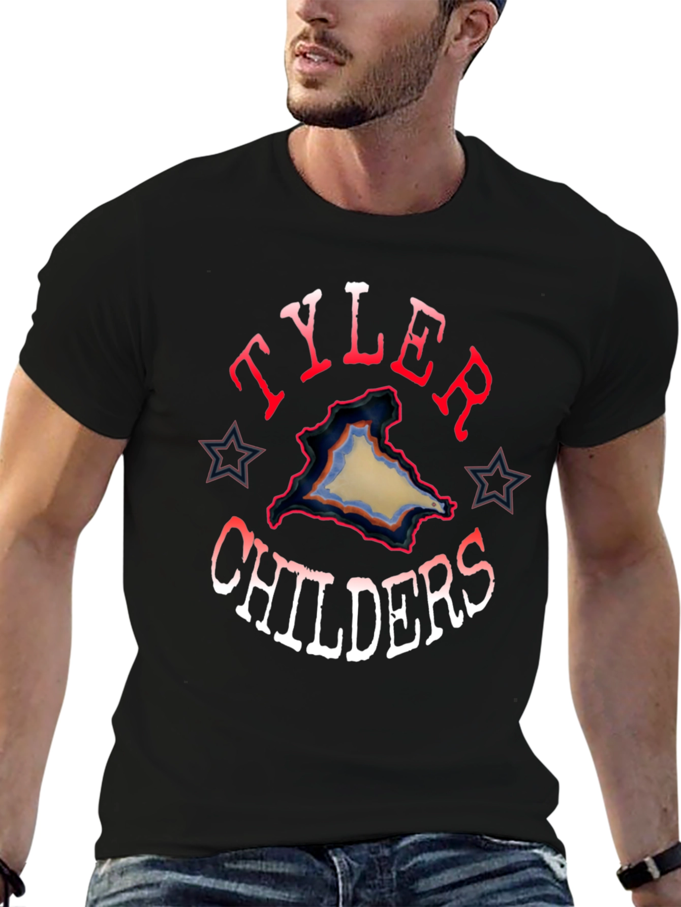 Tyler Childers Graphic Tee - Black Cotton Blend