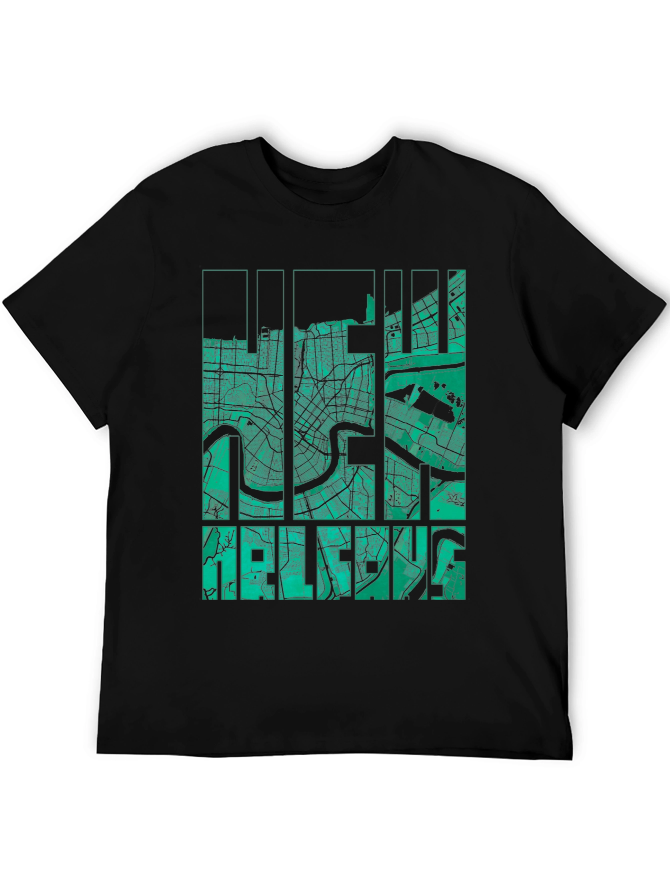 New Orleans Map Graphic Print Tee