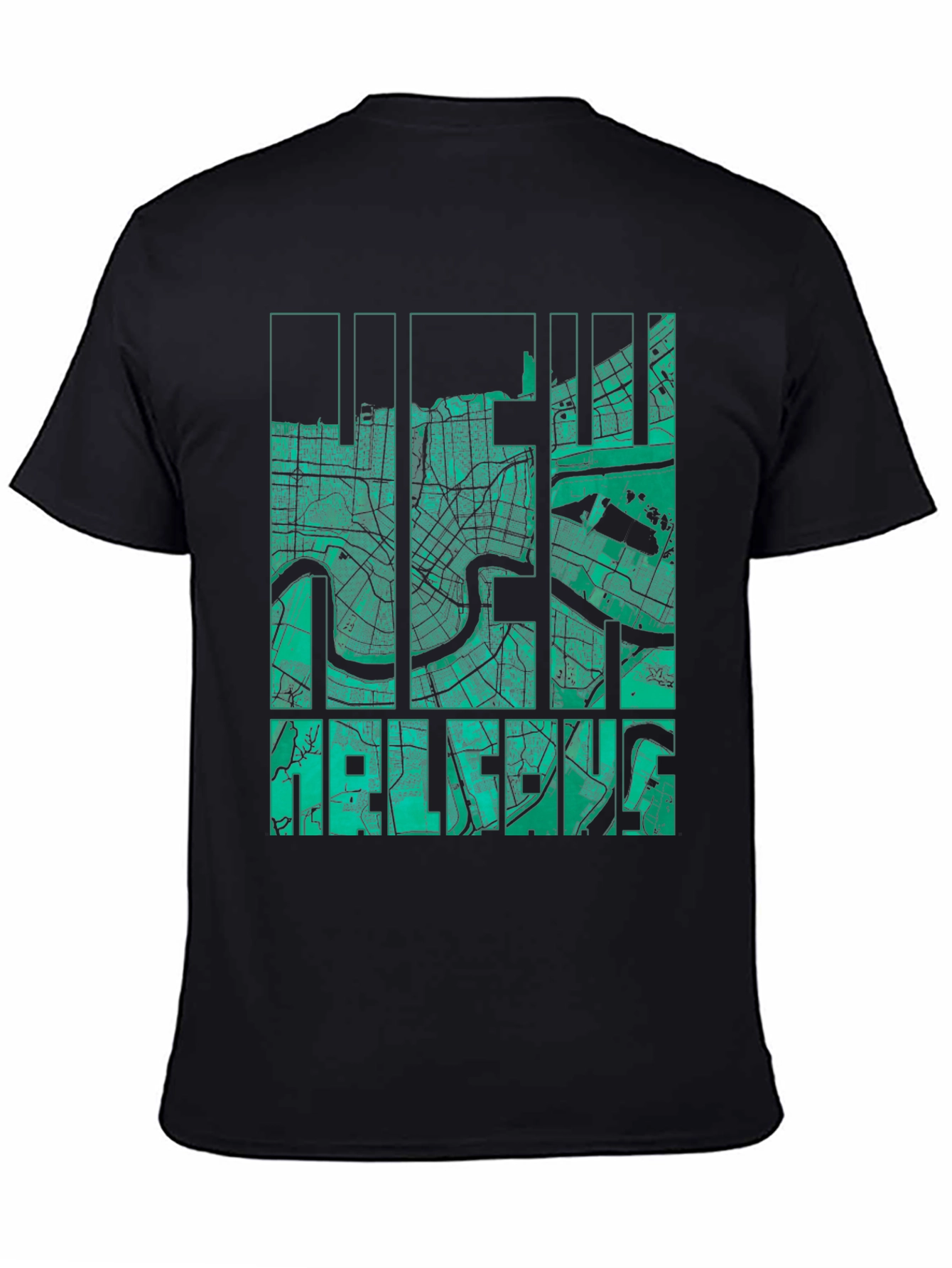 New Orleans Map Graphic Print Tee
