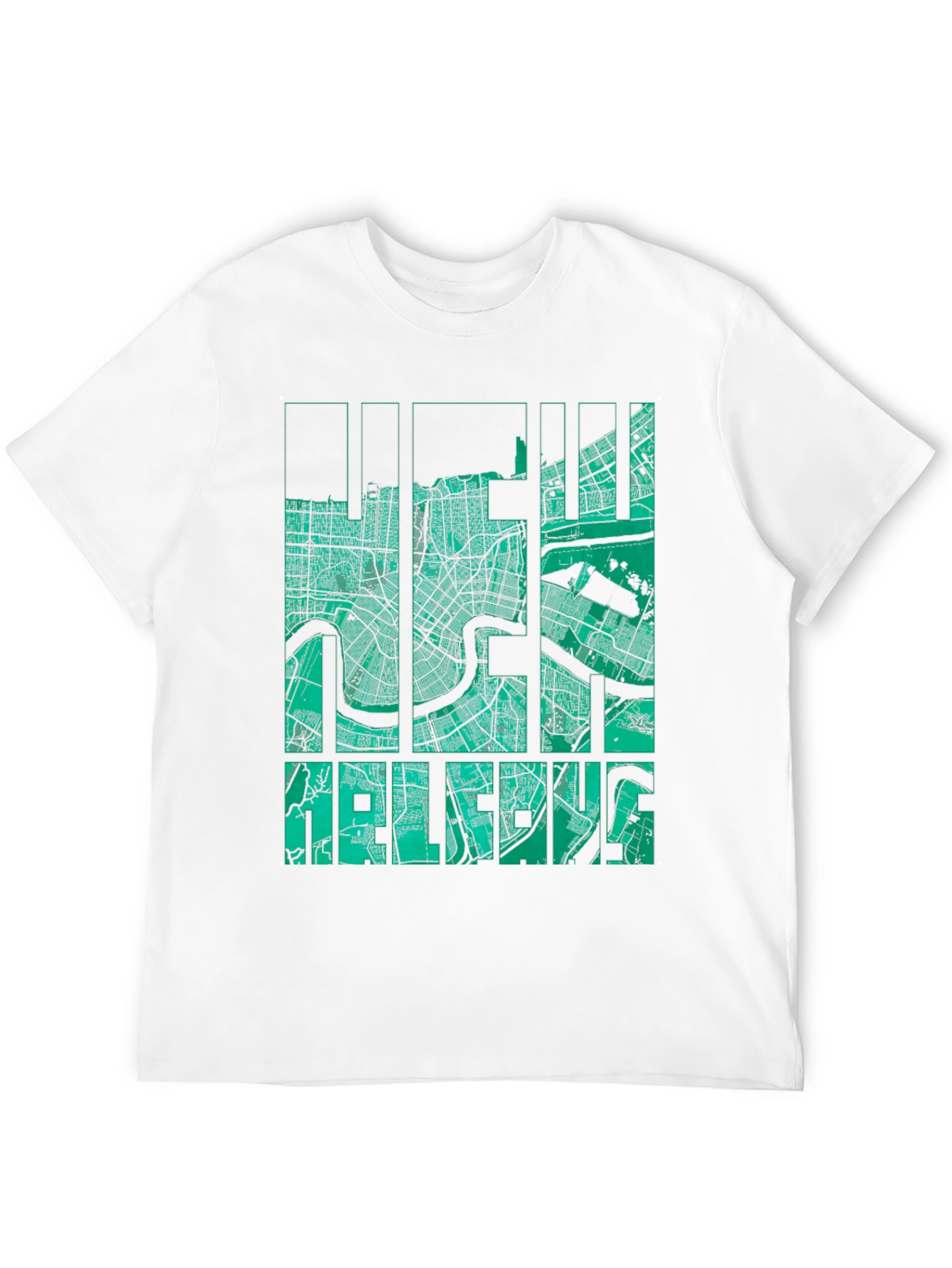 New Orleans Map Graphic Print Tee