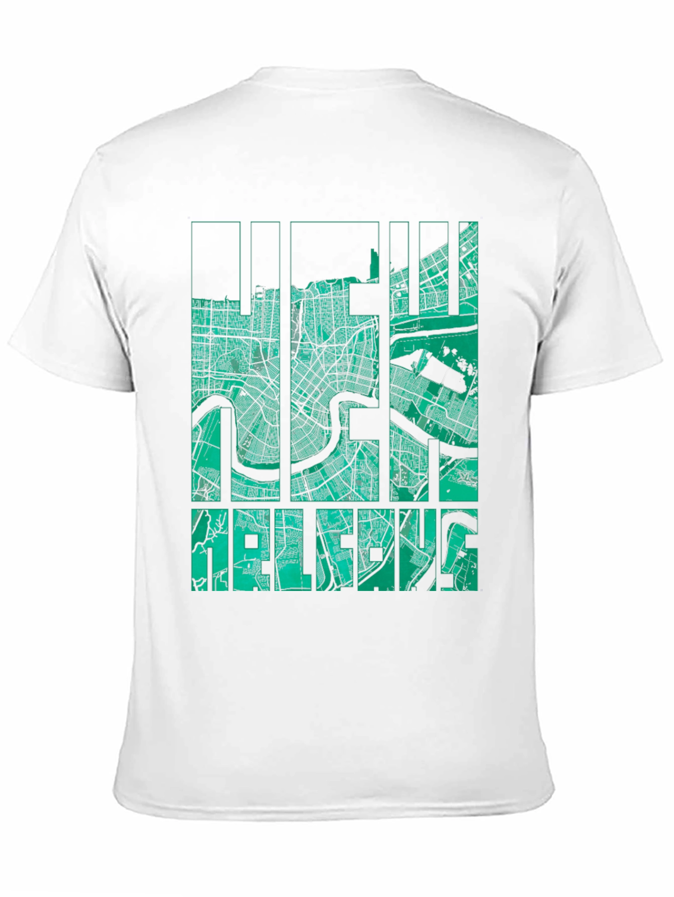 New Orleans Map Graphic Print Tee