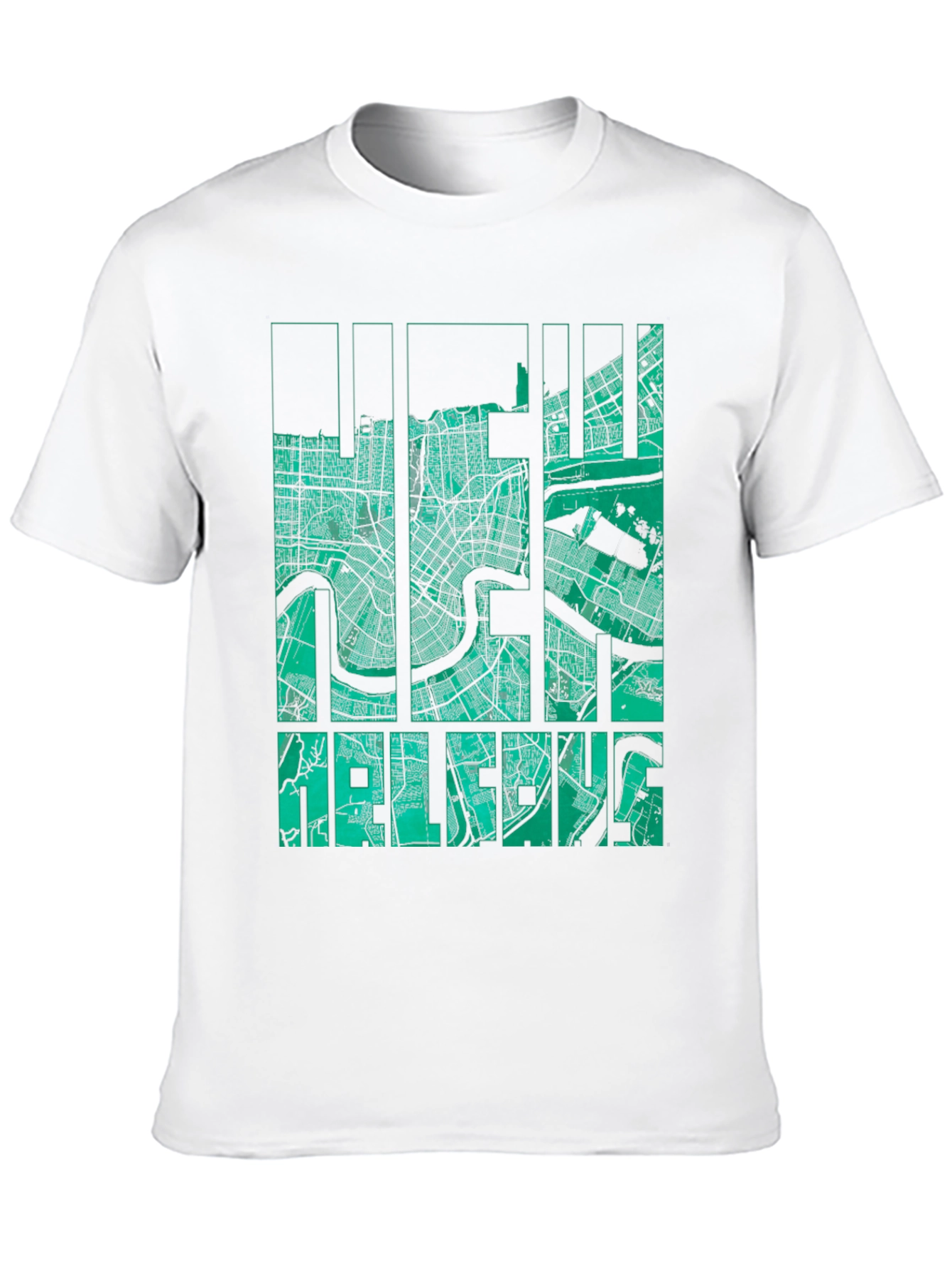 New Orleans Map Graphic Print Tee