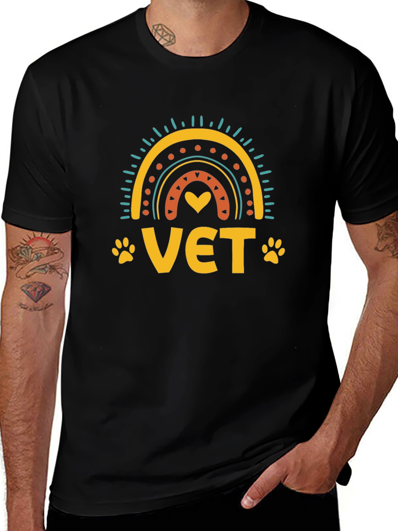 Vet Rainbow Graphic Tee - Animal Lover T-Shirt