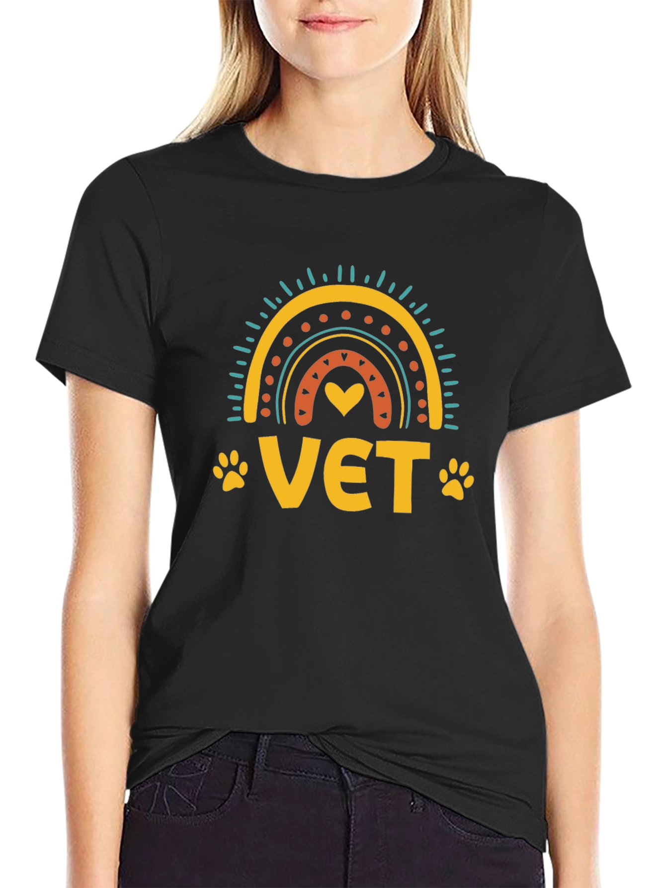 Vet Rainbow Graphic Tee - Animal Lover T-Shirt