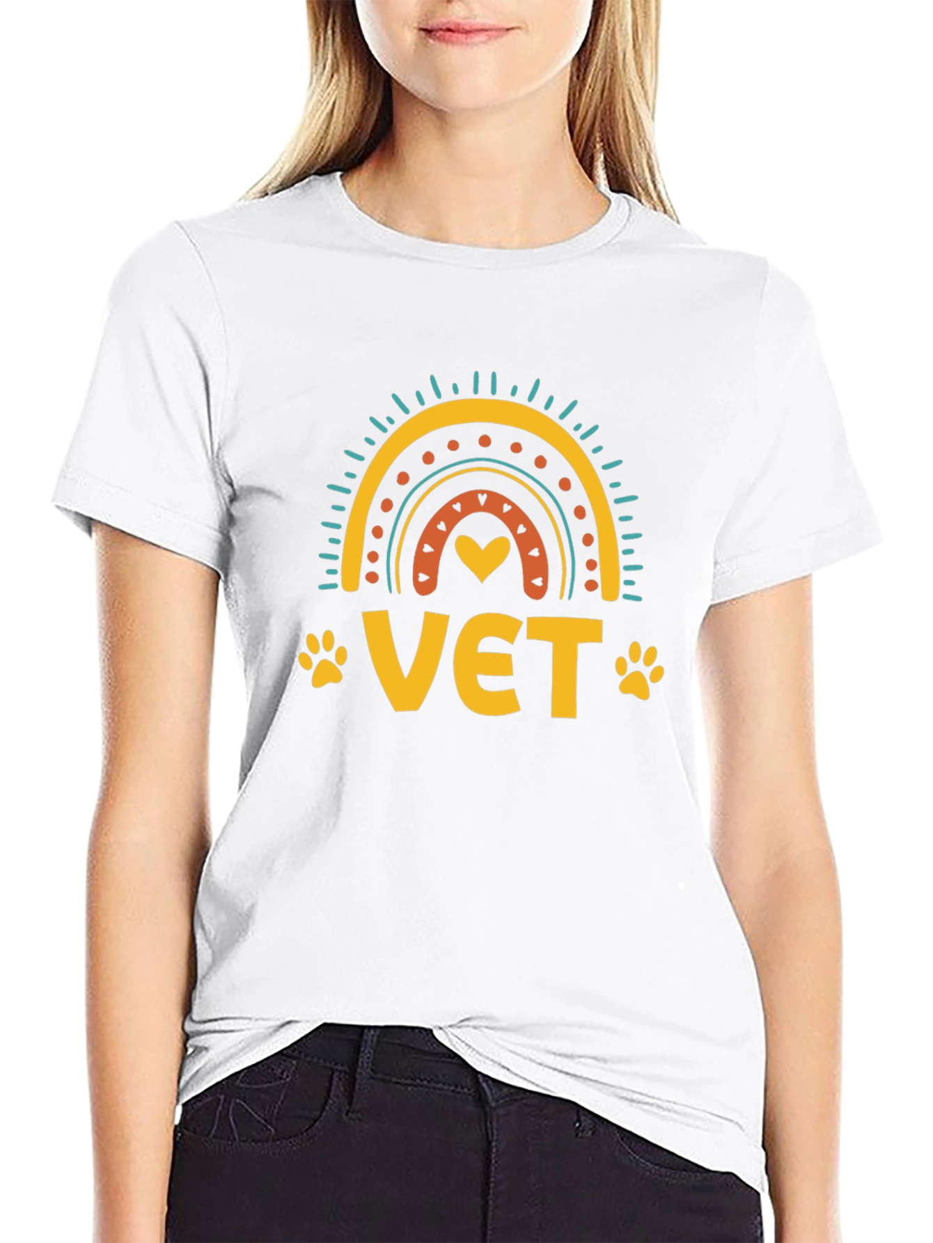 Vet Rainbow Graphic Tee - Animal Lover T-Shirt