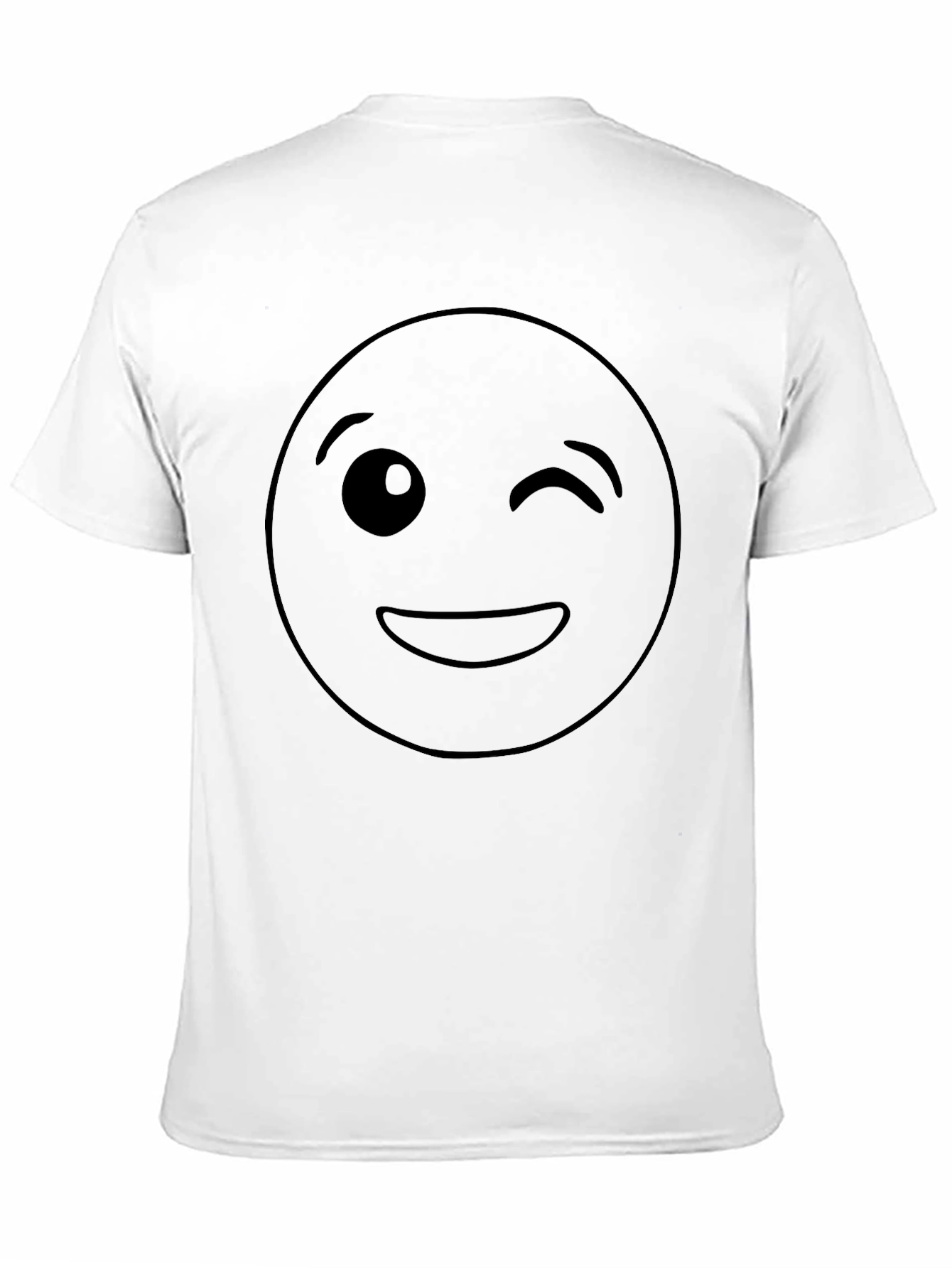 Winking Emoji Black T-Shirt - Express Yourself!