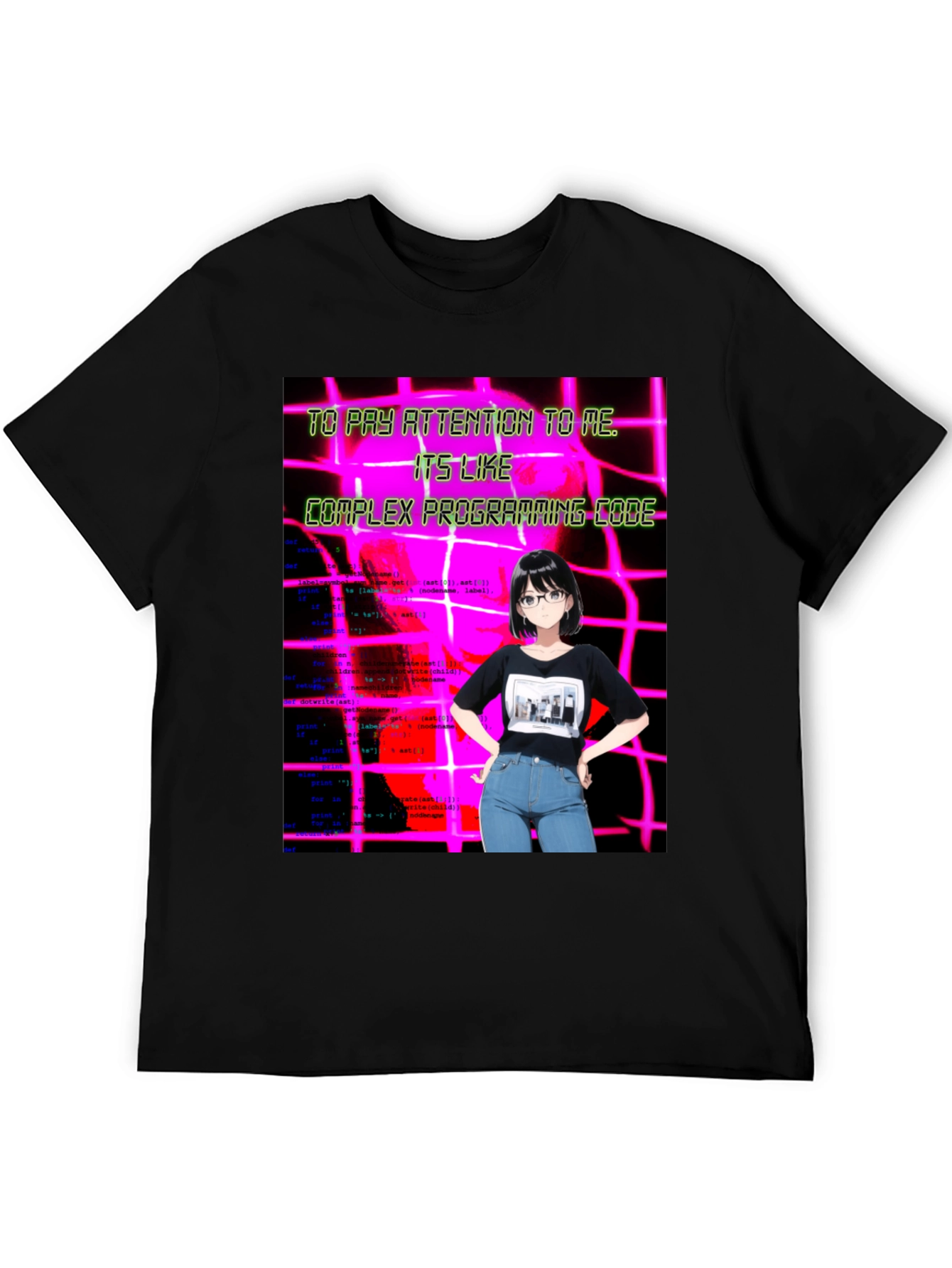 Anime Girl Code T-Shirt