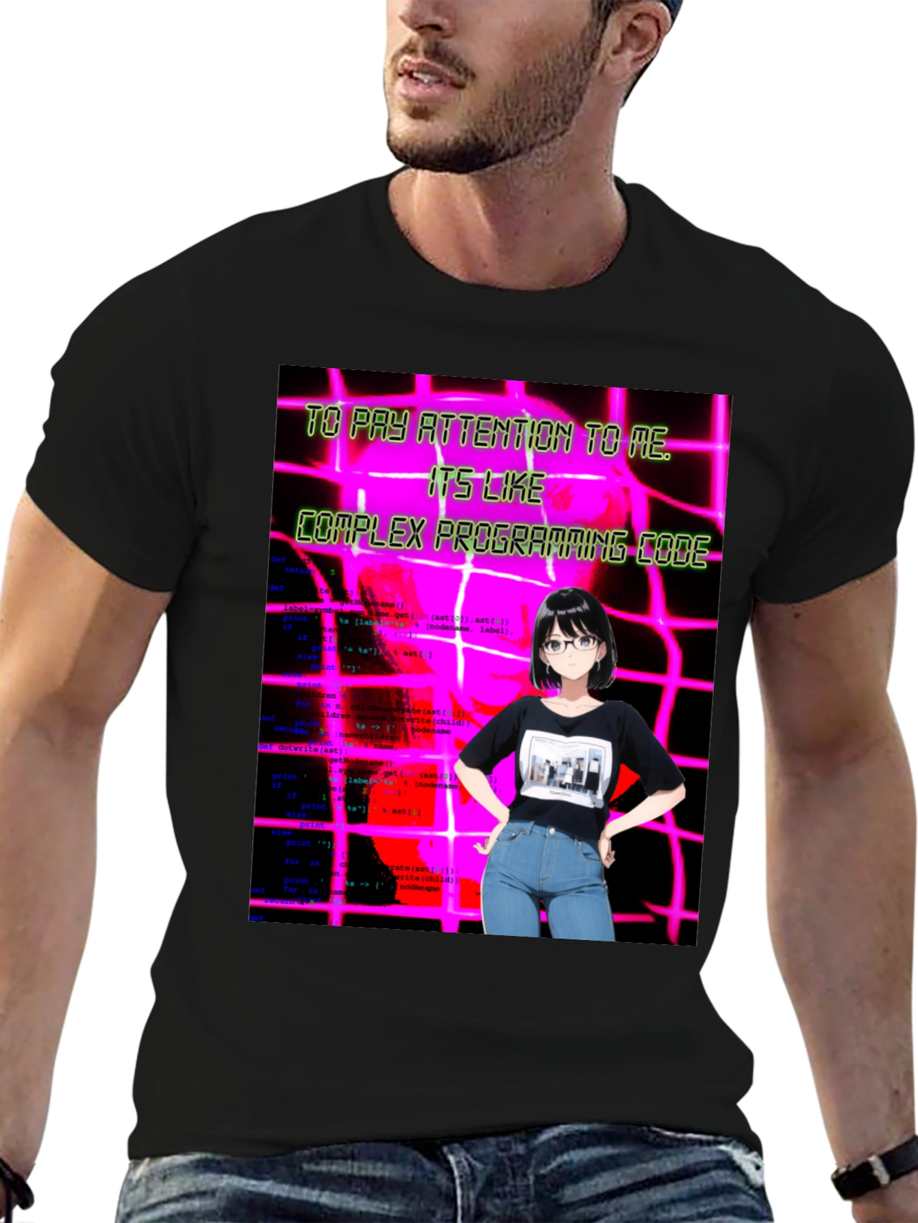 Anime Girl Code T-Shirt