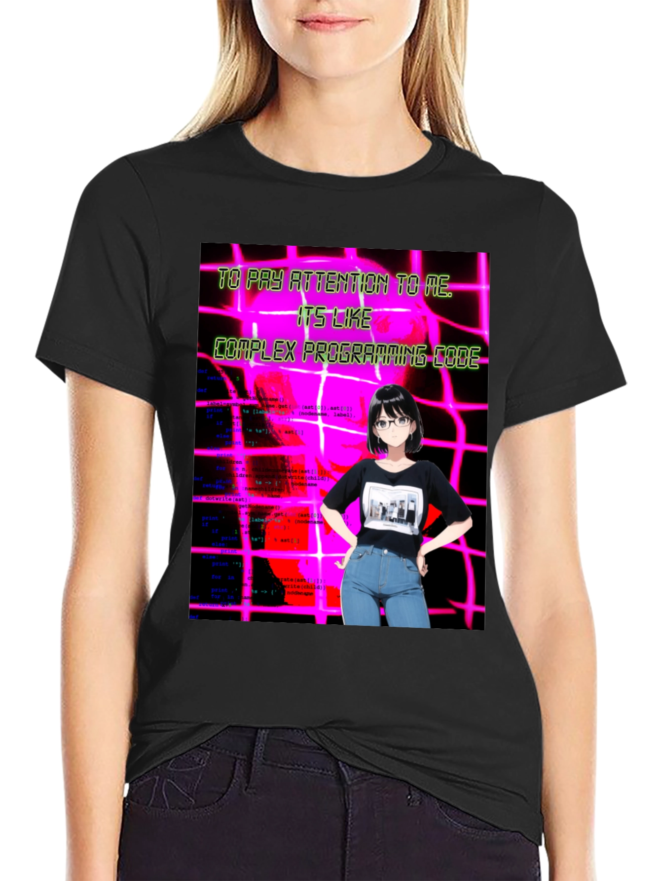 Anime Girl Code T-Shirt