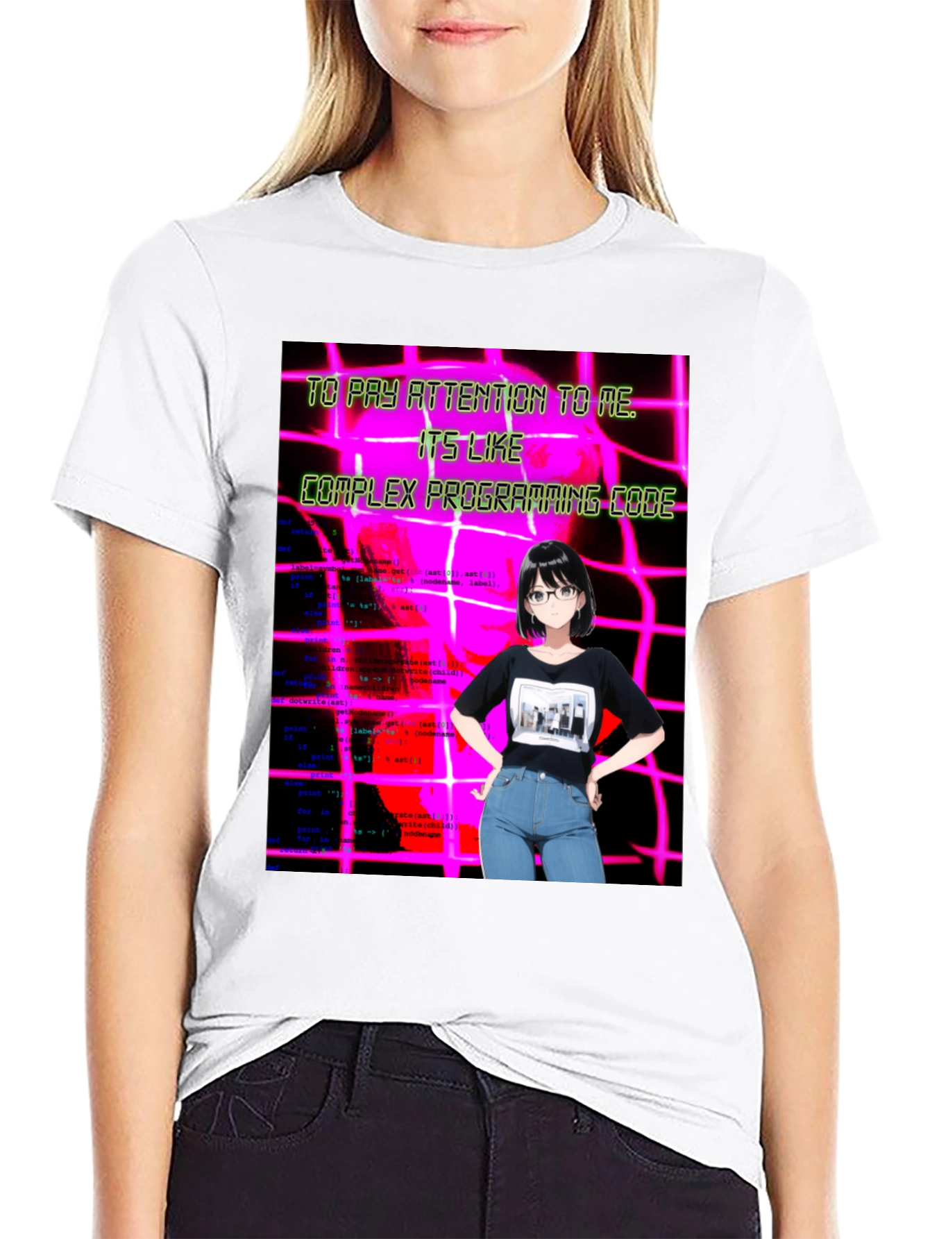 Anime Girl Code T-Shirt