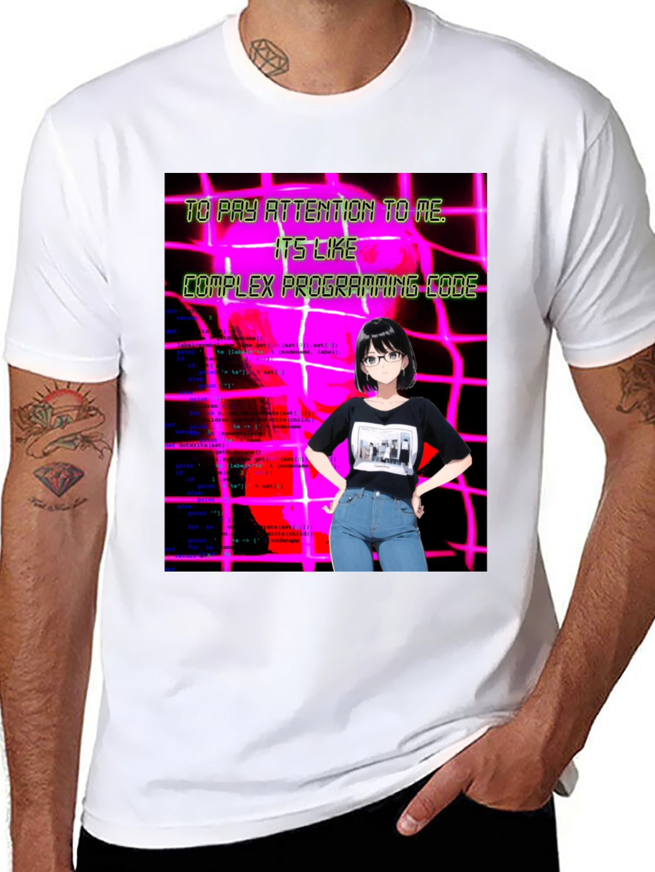 Anime Girl Code T-Shirt
