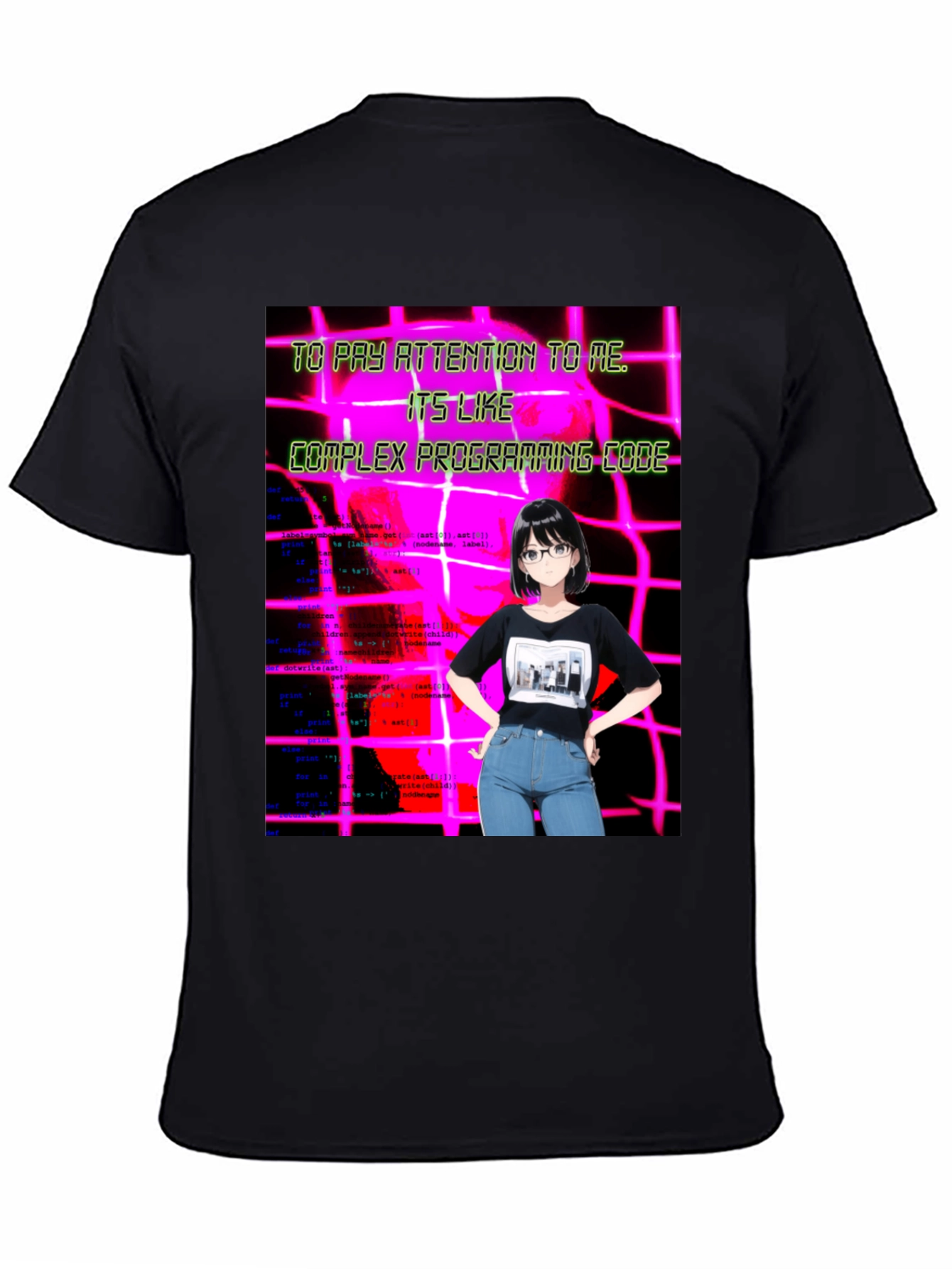 Anime Girl Code T-Shirt