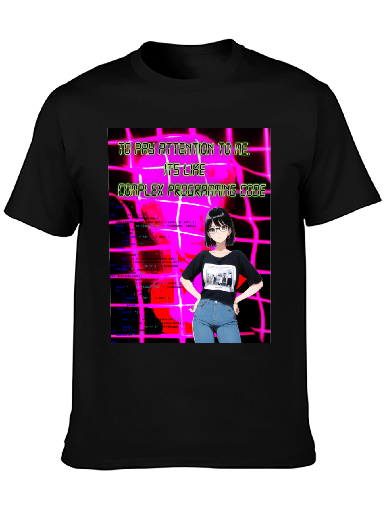 Anime Girl Code T-Shirt