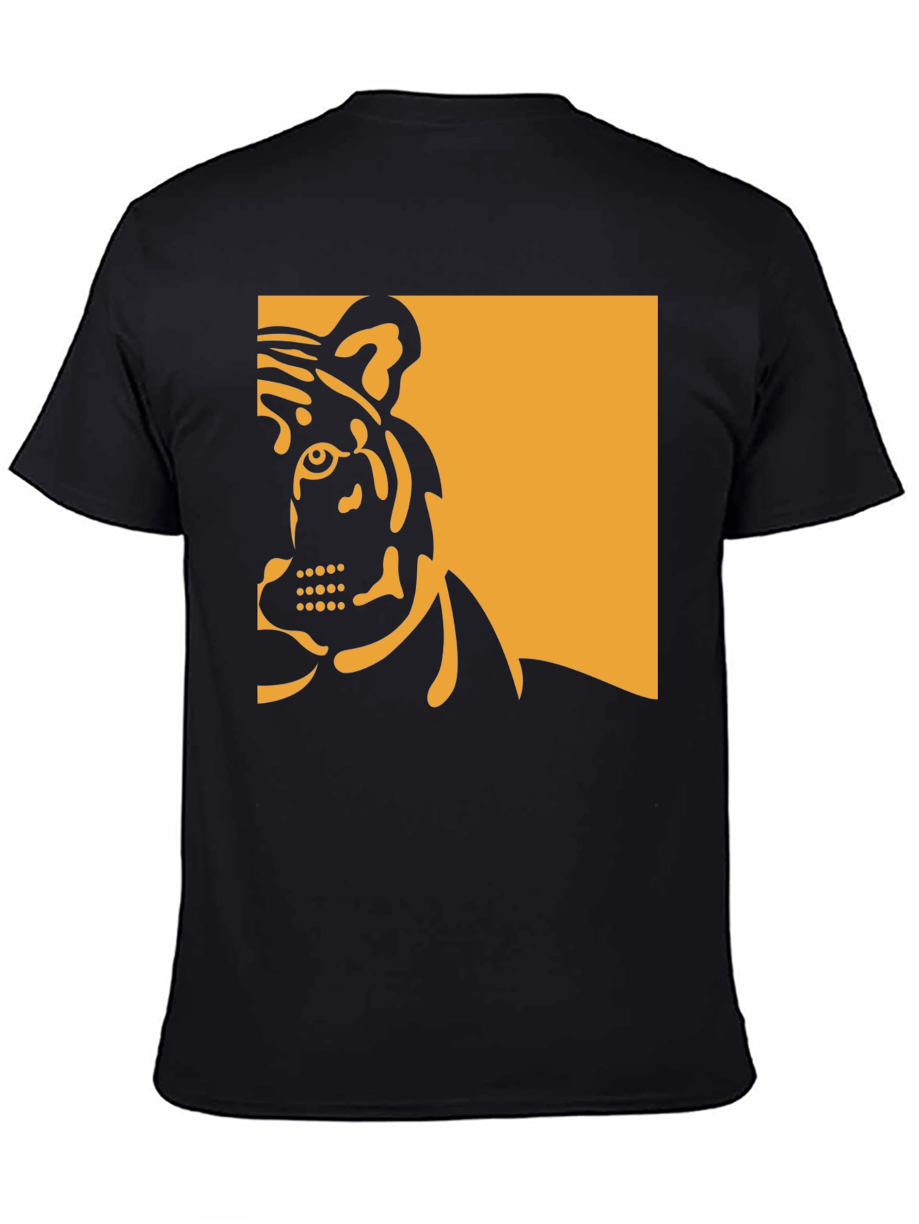 Tiger Graphic Tee - Bold Black Cotton Shirt