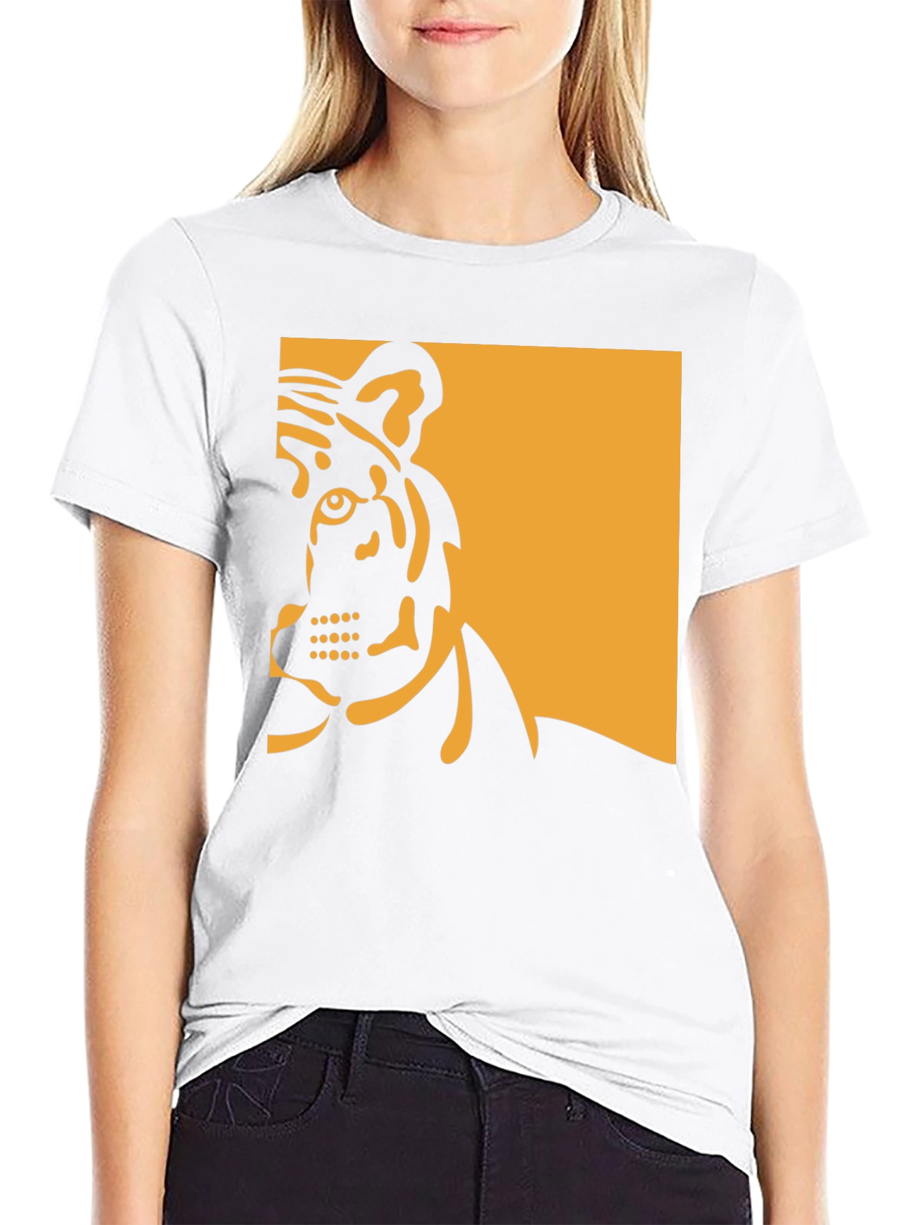 Tiger Graphic Tee - Bold Black Cotton Shirt