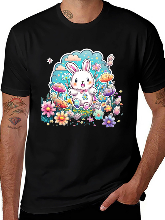 Cute Easter Bunny Floral T-Shirt