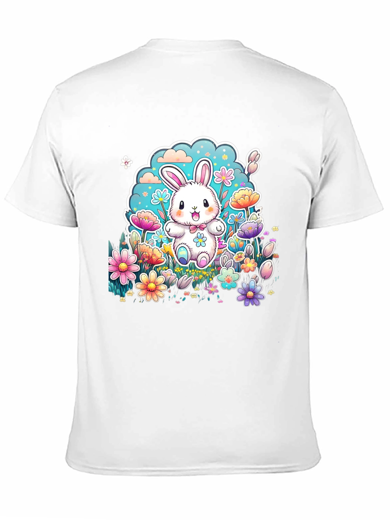 Cute Easter Bunny Floral T-Shirt
