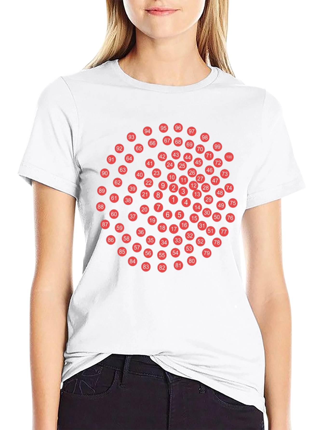 Numbered Circles Graphic T-Shirt