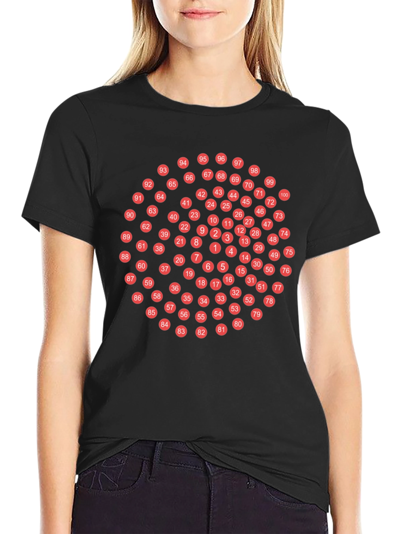 Numbered Circles Graphic T-Shirt