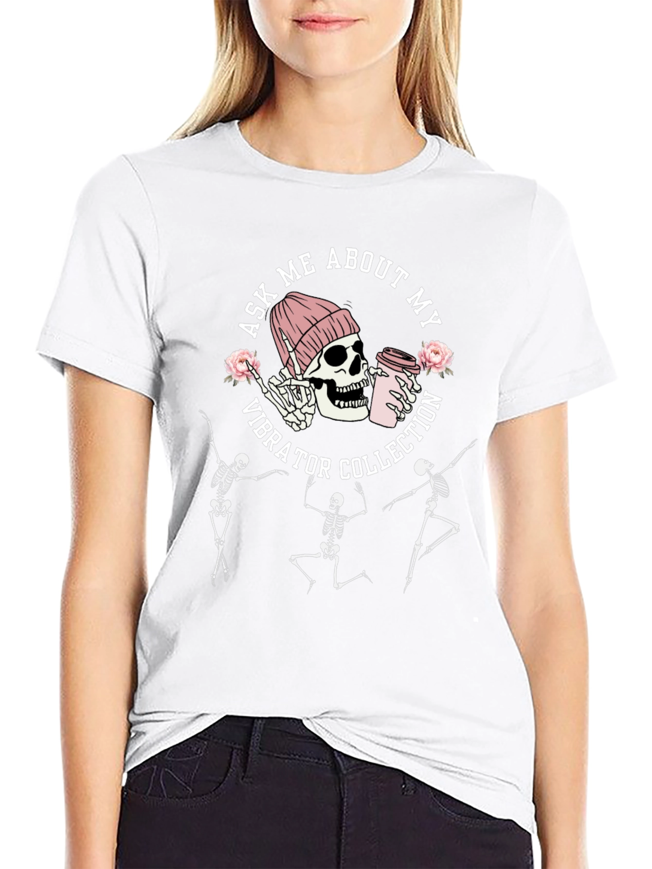 Skeleton Vibrator Collection Black T-Shirt