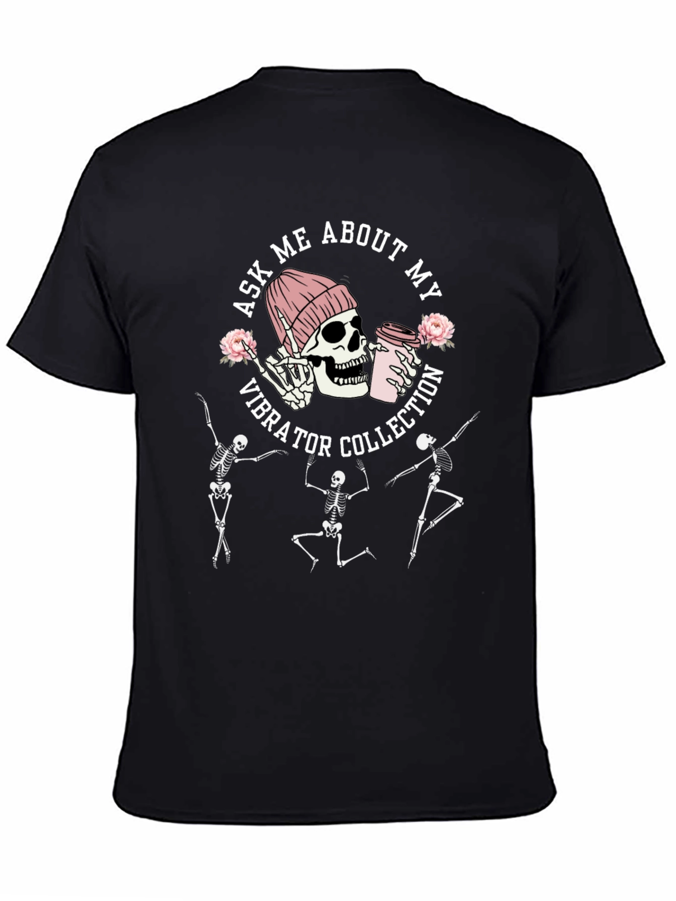 Skeleton Vibrator Collection Black T-Shirt