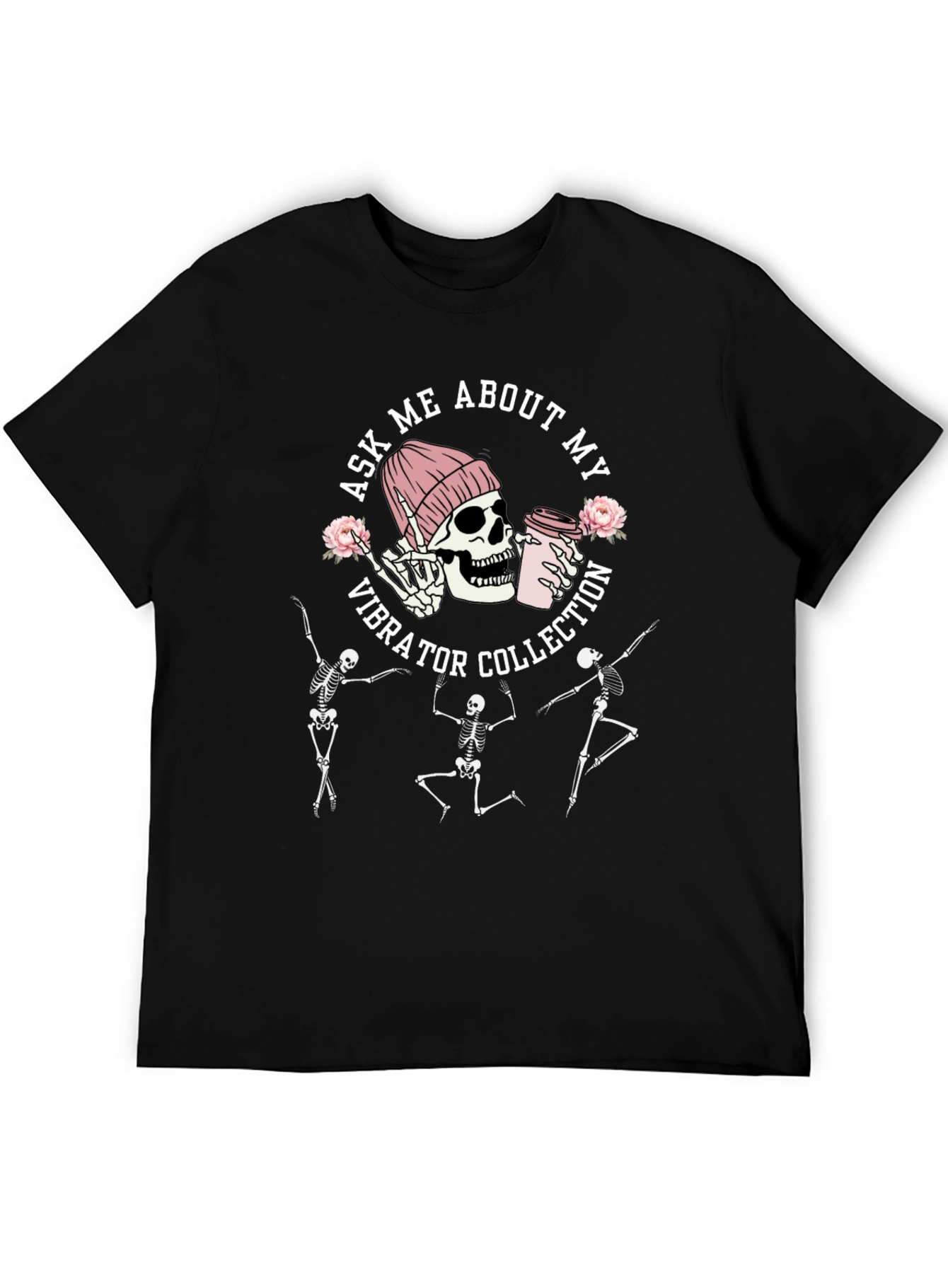Skeleton Vibrator Collection Black T-Shirt