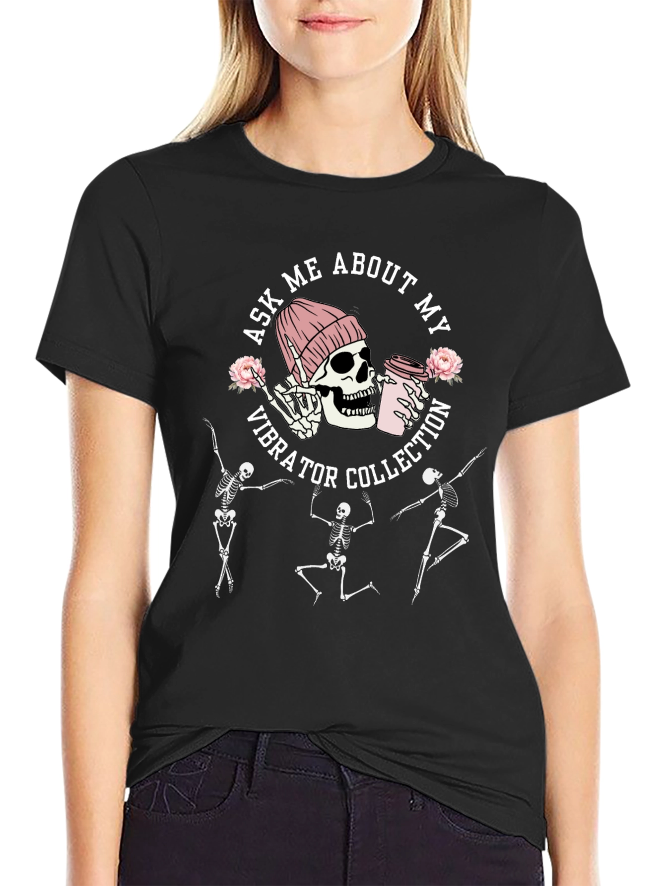Skeleton Vibrator Collection Black T-Shirt