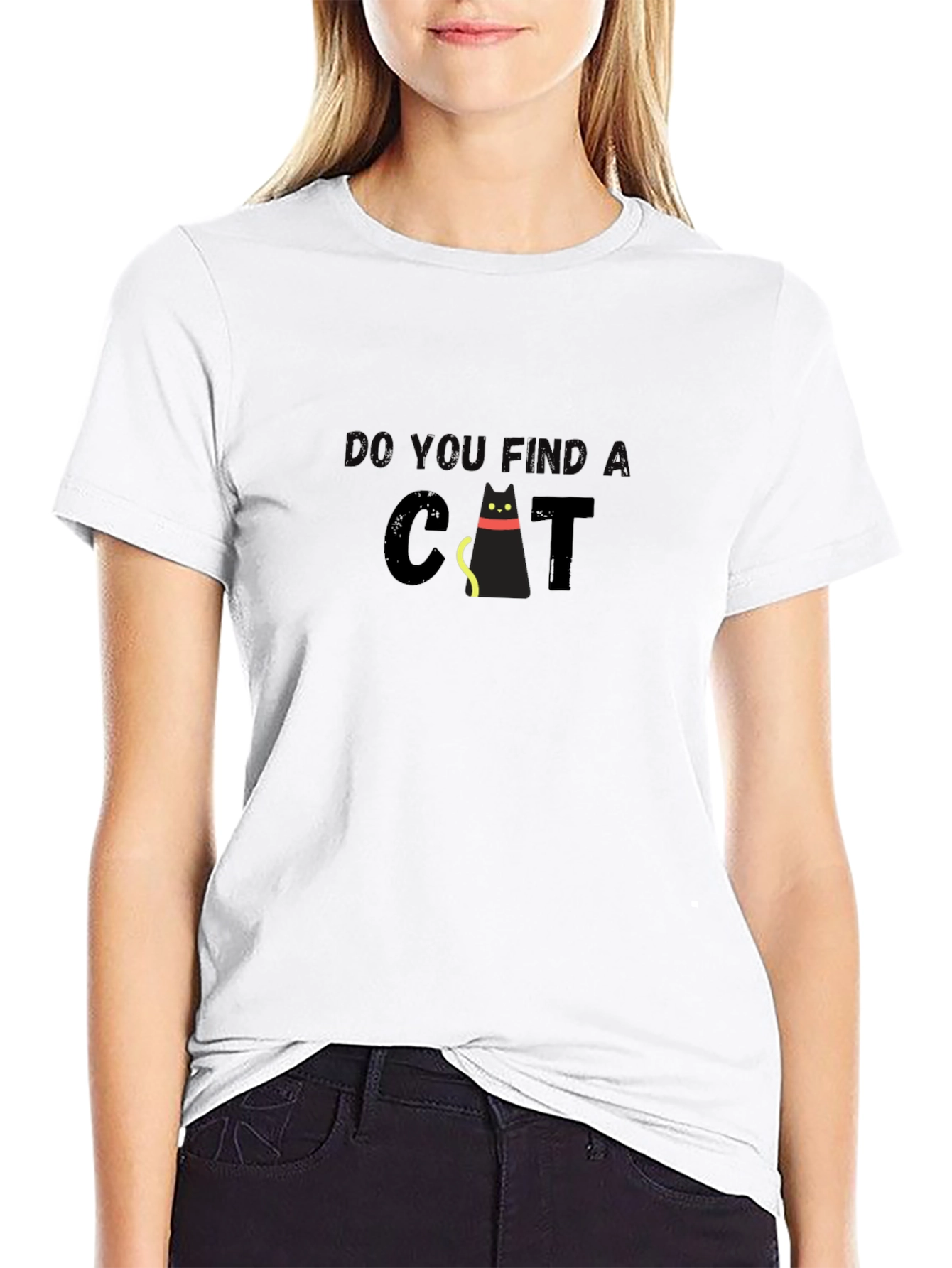 Find a Cat Funny Graphic T-Shirt