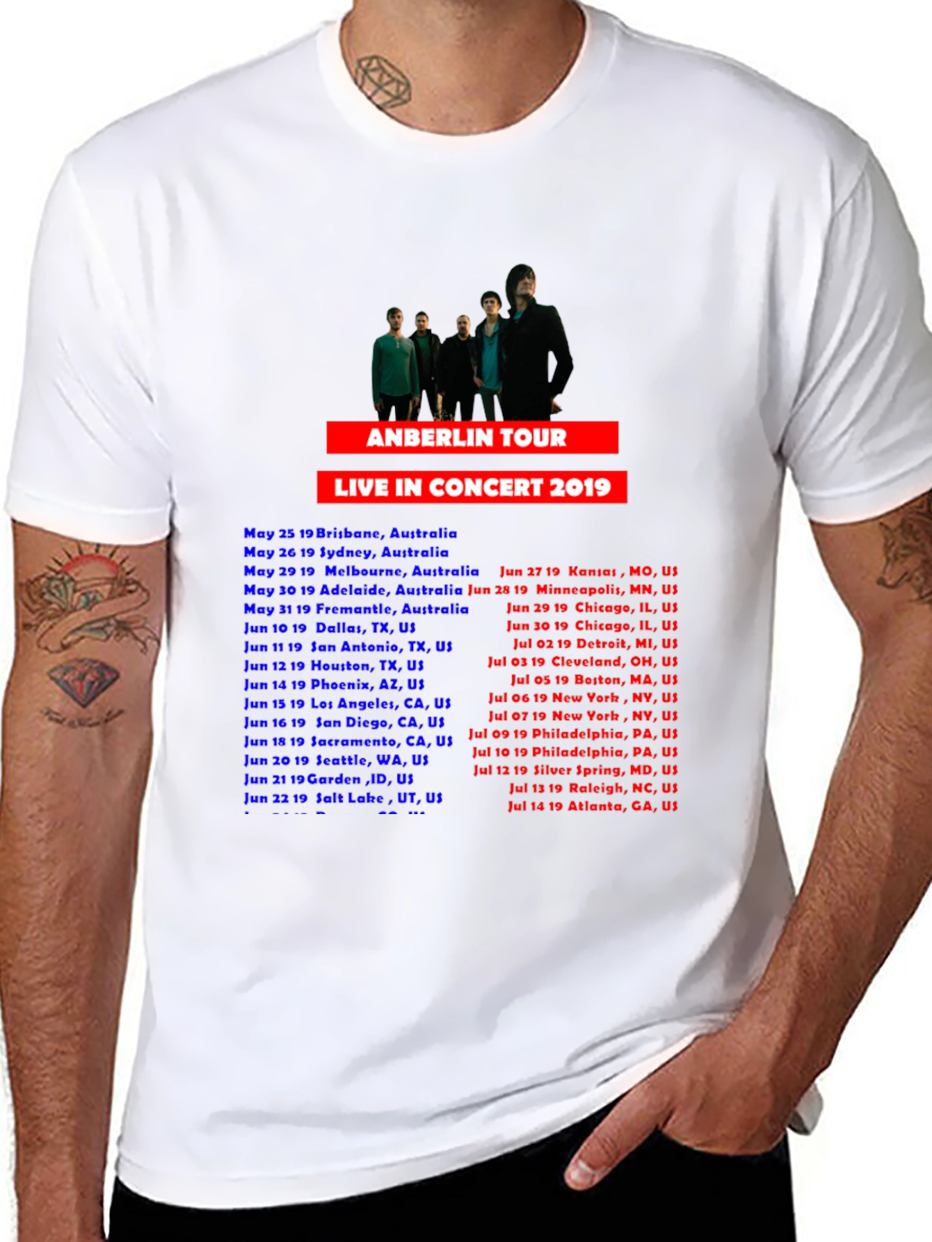 Anberlin Tour 2019 Concert T-Shirt