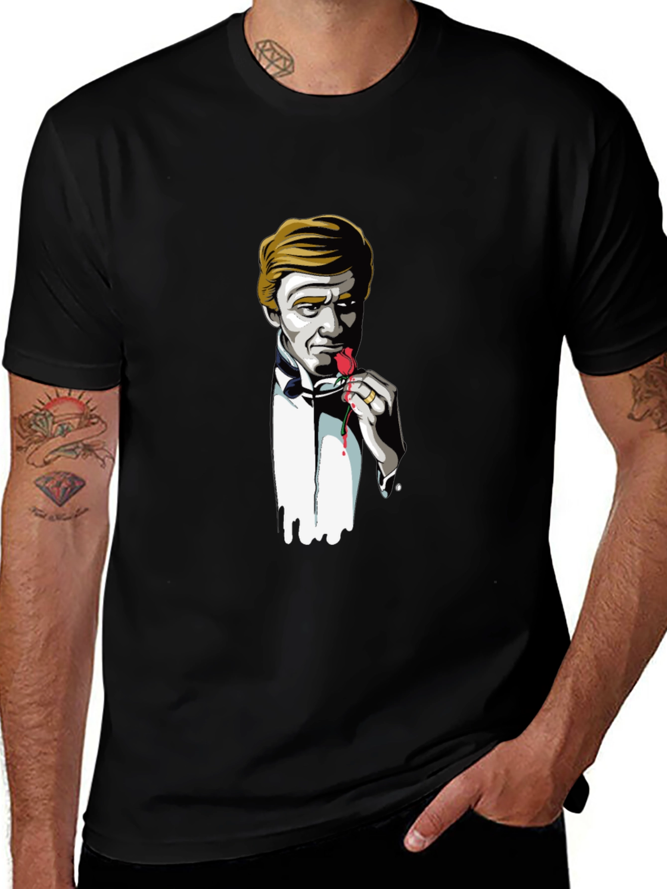 Stylish Rose-Eater Graphic T-Shirt