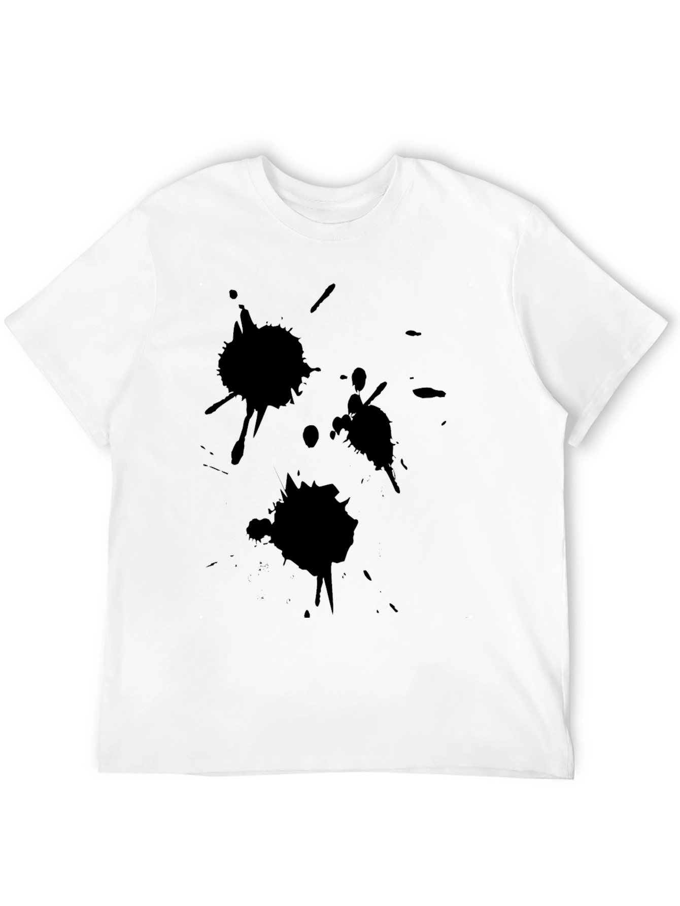 Abstract Splatter Graphic Black T-Shirt