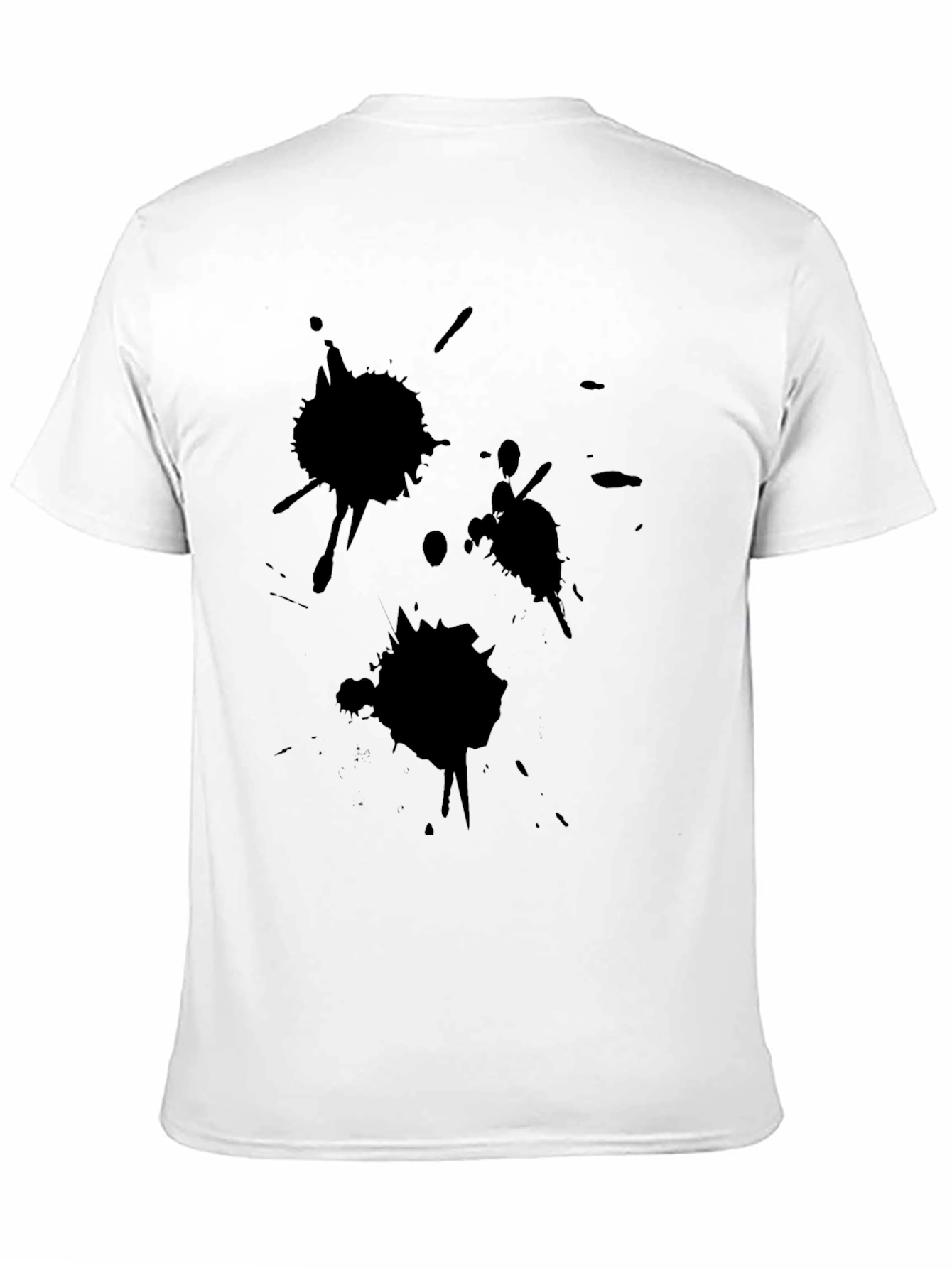 Abstract Splatter Graphic Black T-Shirt