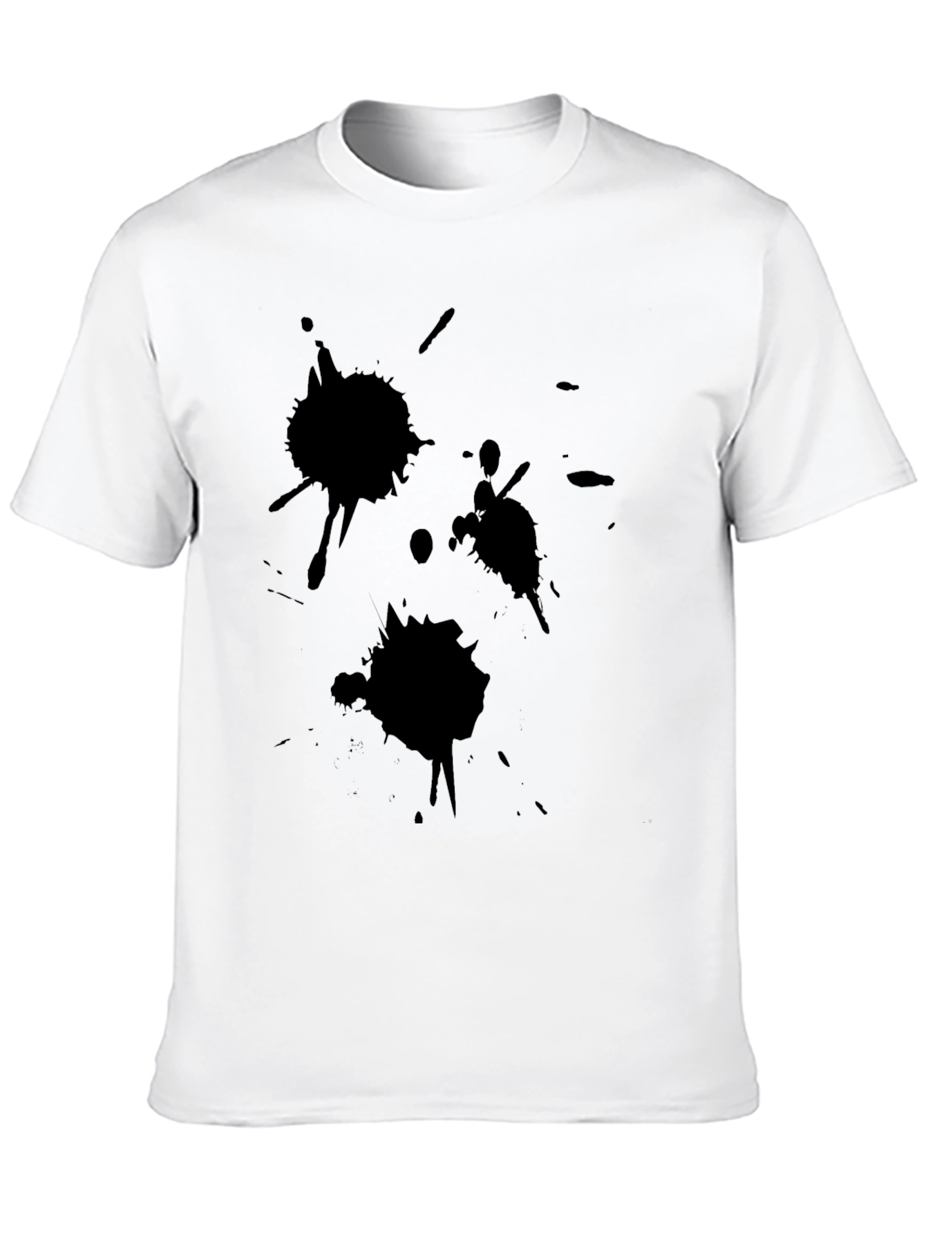 Abstract Splatter Graphic Black T-Shirt
