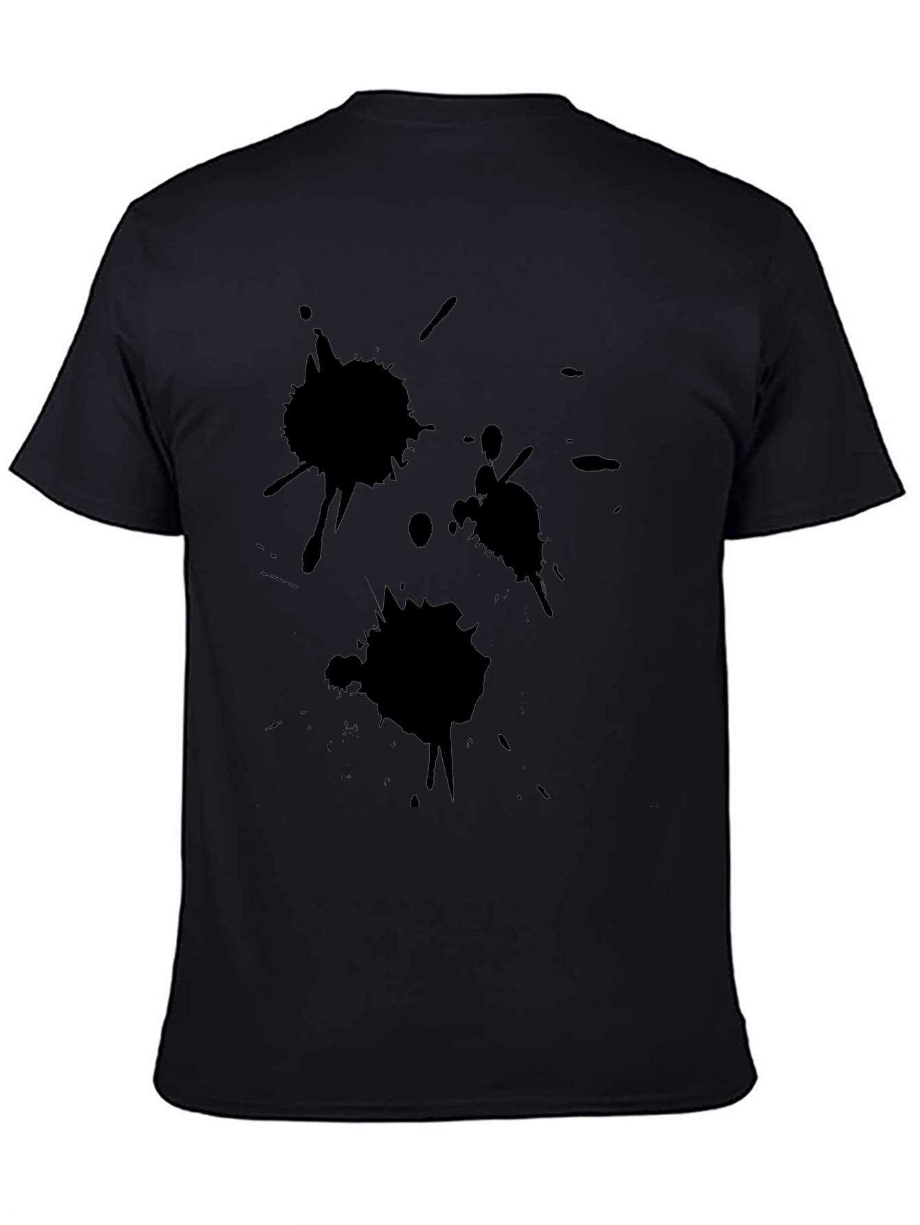 Abstract Splatter Graphic Black T-Shirt