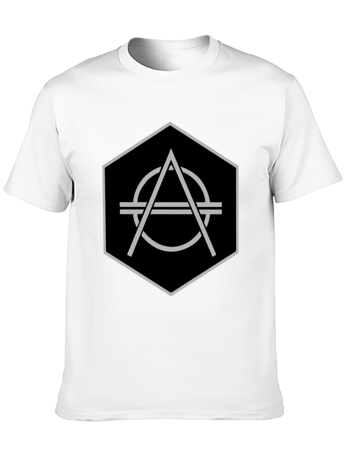 Geometric Hexagon Graphic T-Shirt - Modern Design Tee