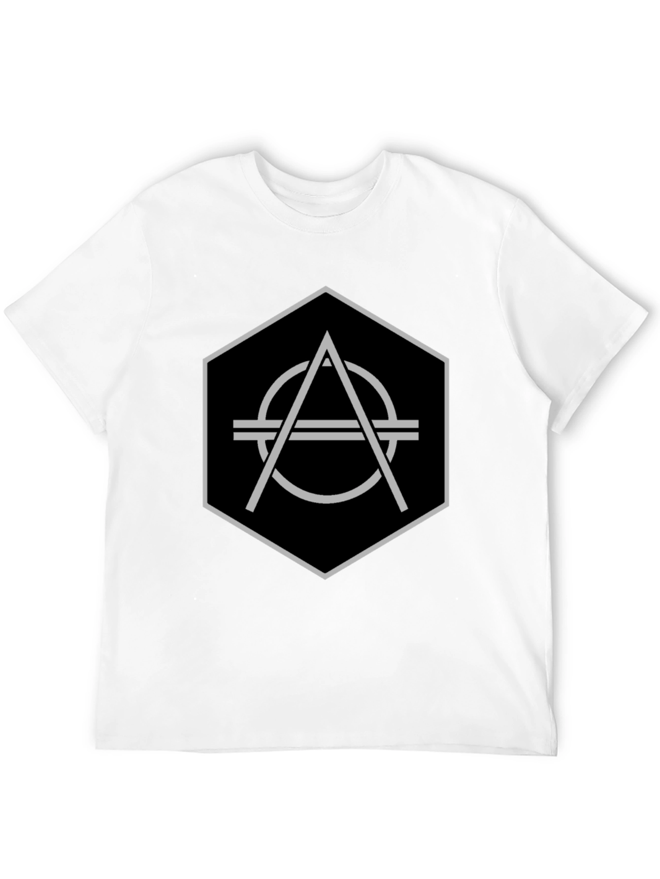 Geometric Hexagon Graphic T-Shirt - Modern Design Tee