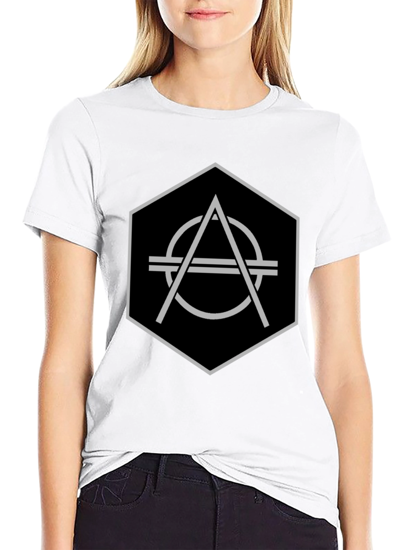 Geometric Hexagon Graphic T-Shirt - Modern Design Tee