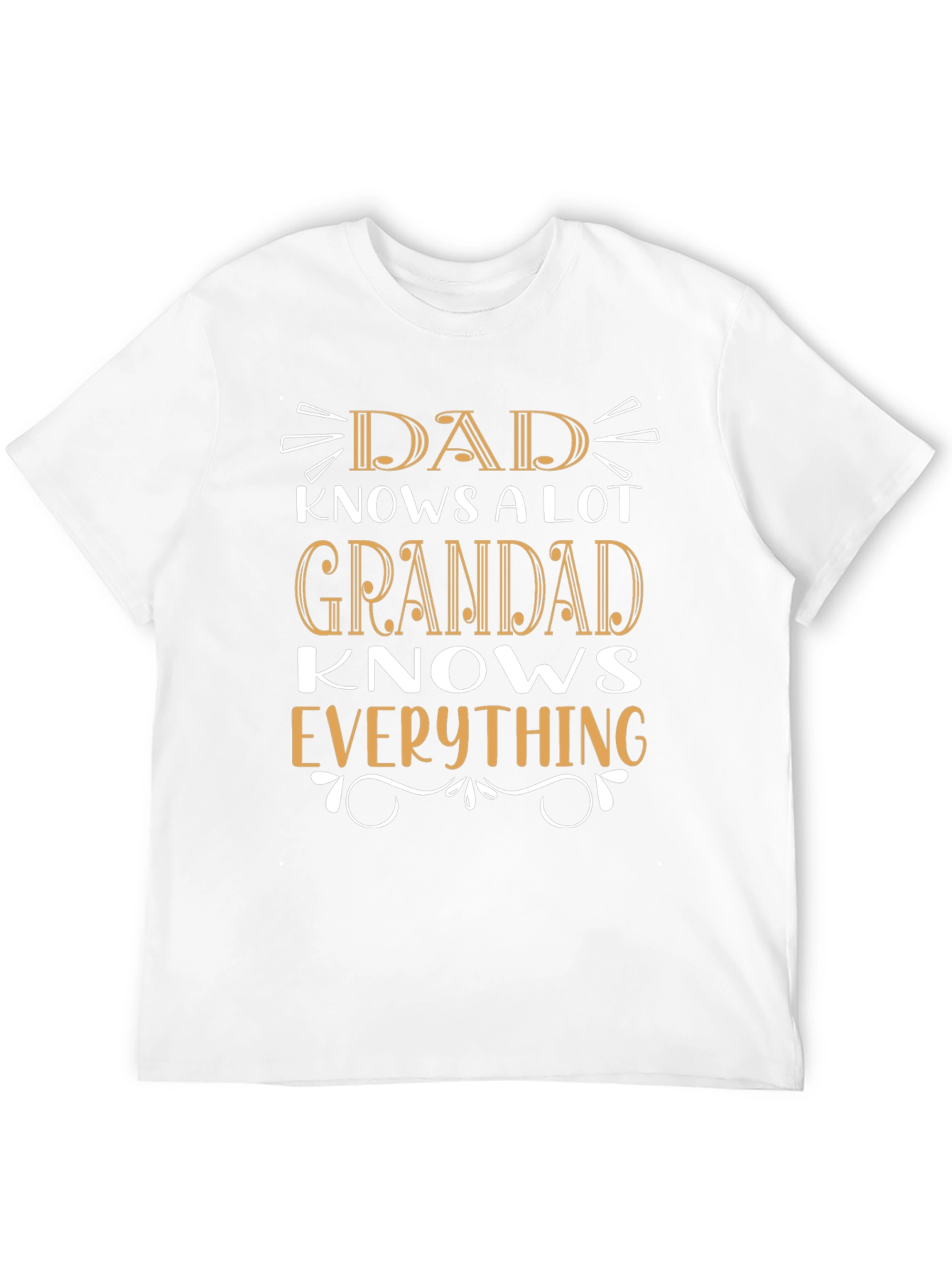 Dad/Grandad Knows Everything Black Graphic T-Shirt