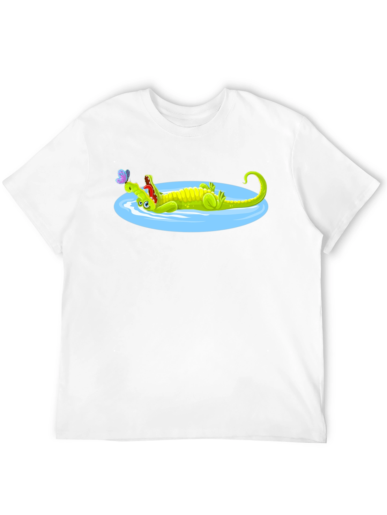 Cartoon Crocodile T-Shirt - Relaxed Graphic Tee