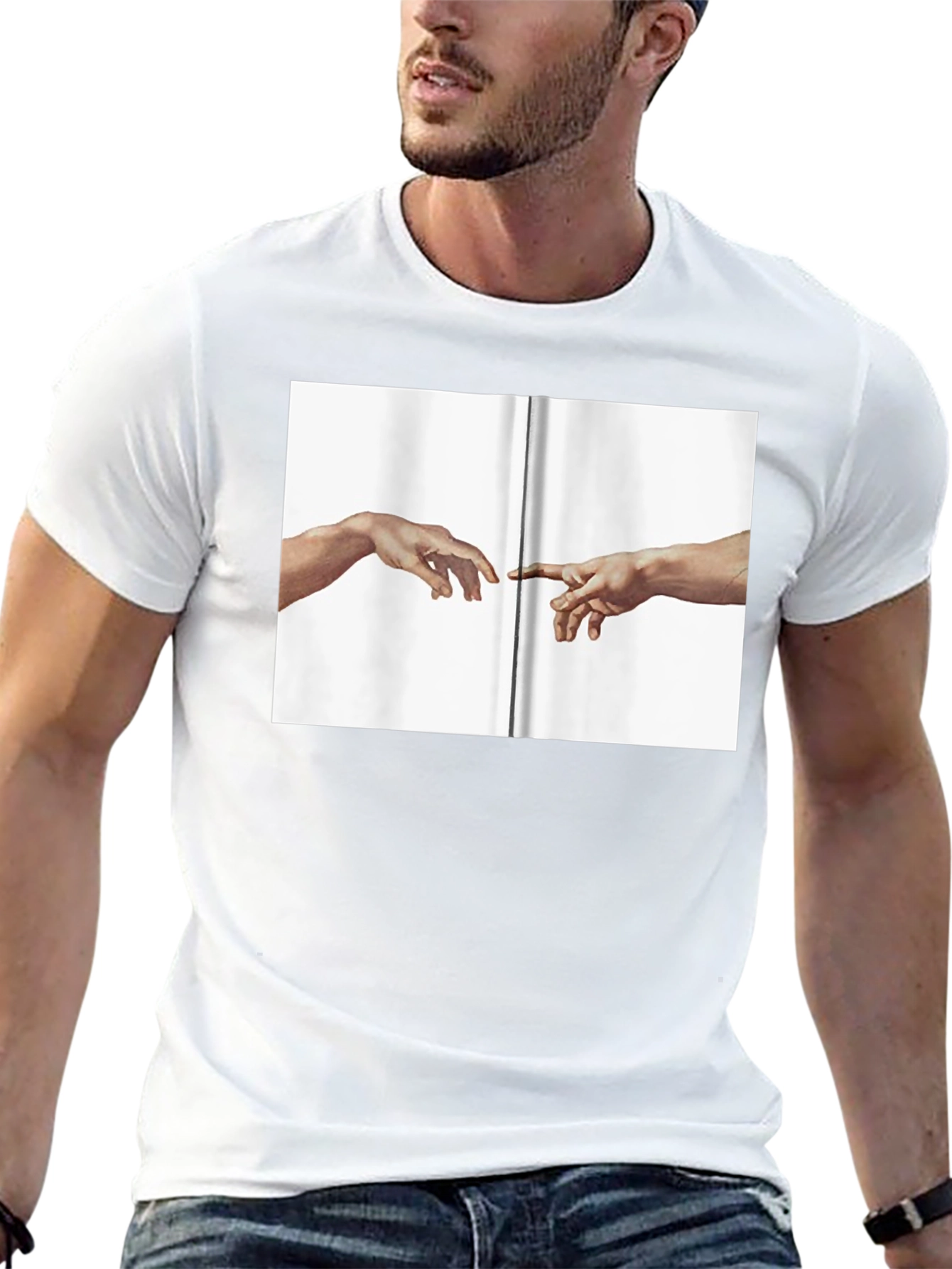 Creation of Adam Graphic T-Shirt - Classic Art Tee