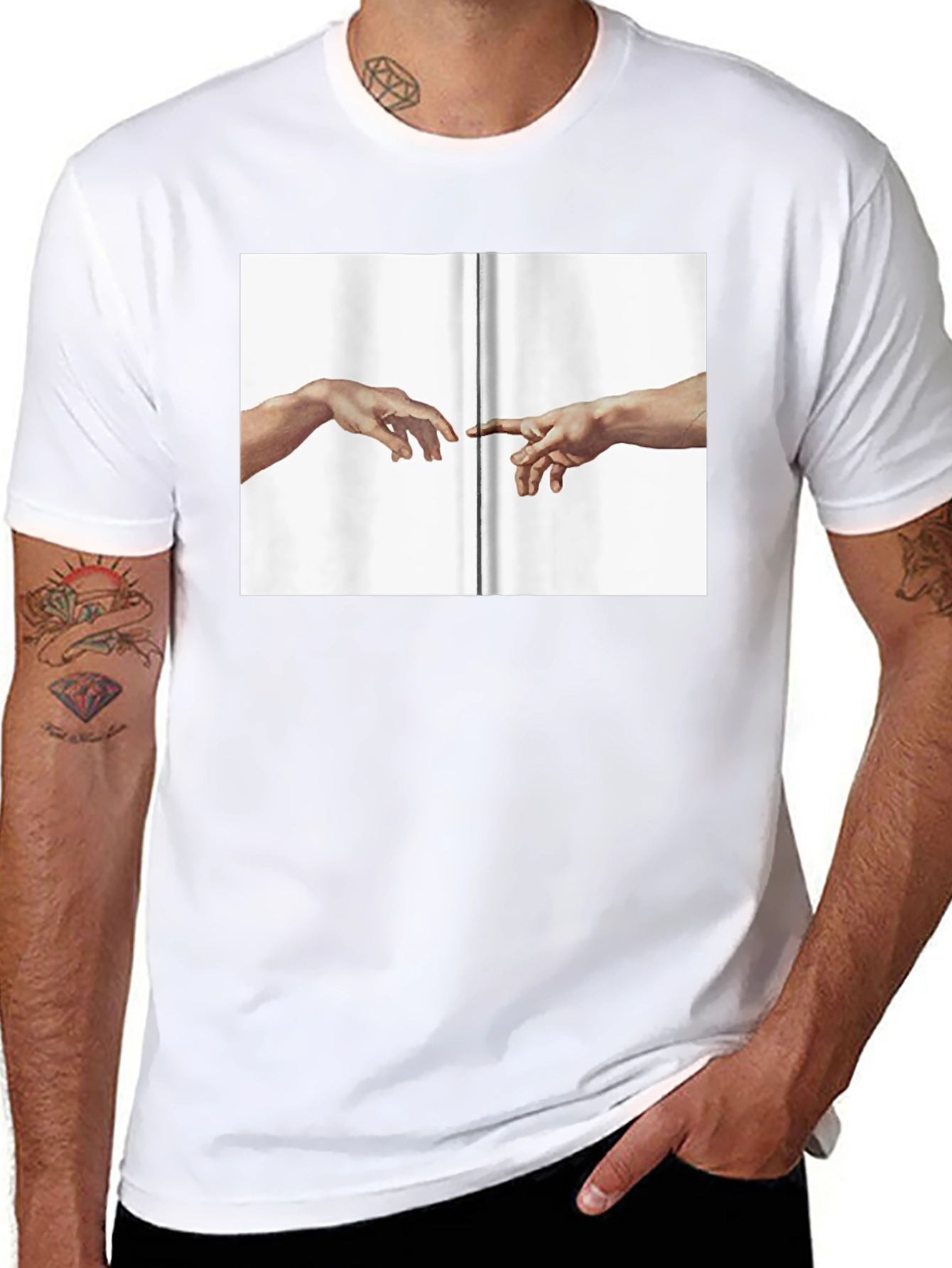Creation of Adam Graphic T-Shirt - Classic Art Tee